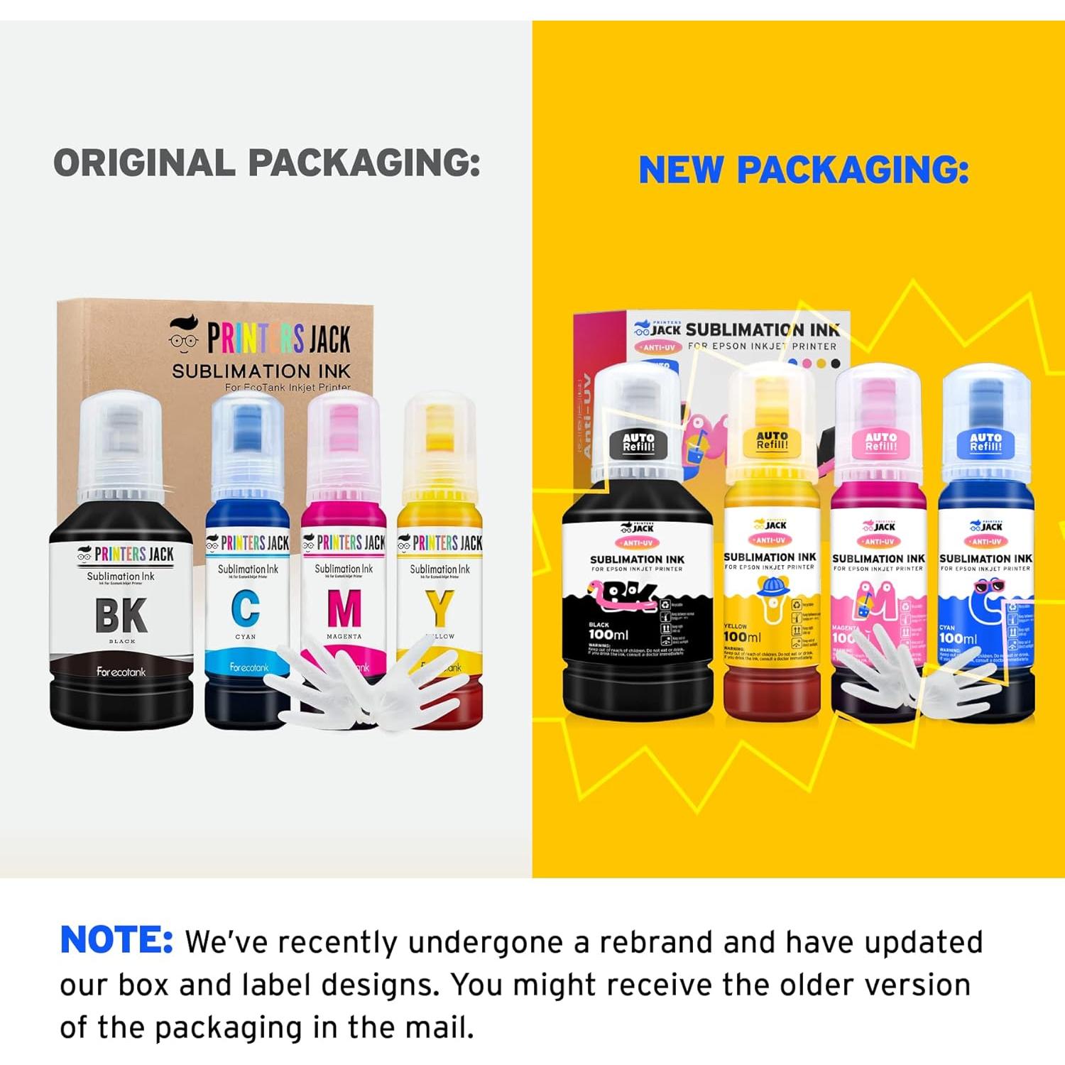 Tinta de Sublimación Printers Jack 440ml para EcoTank ET-2400