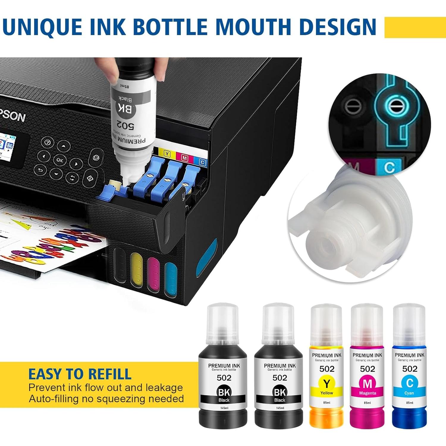 Botellas de tinta 502 BOYOUYS para Ecotank ET-2760/ET-2850