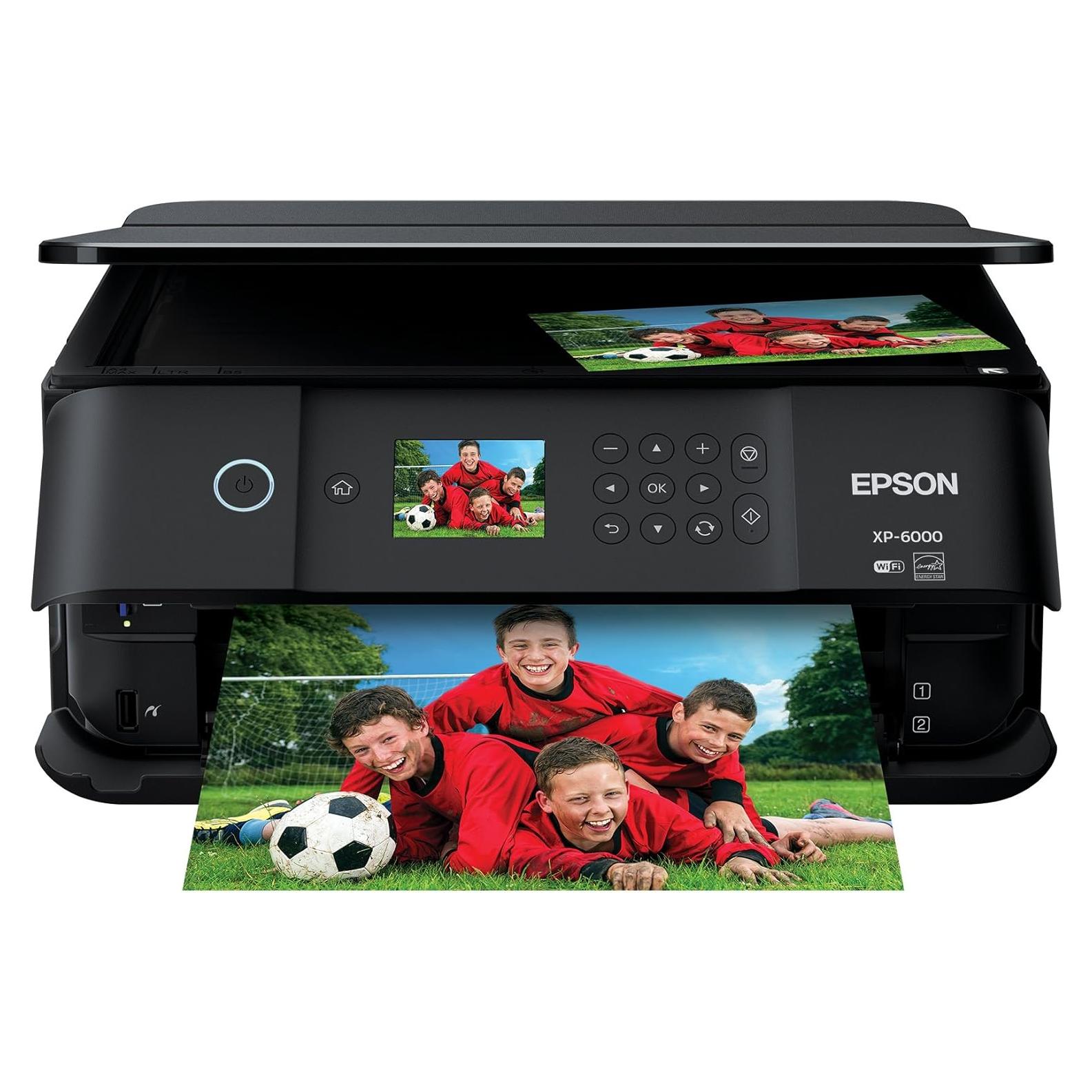 Impresora de fotos a color inalámbrica Epson XP-6000, 9600 dpi