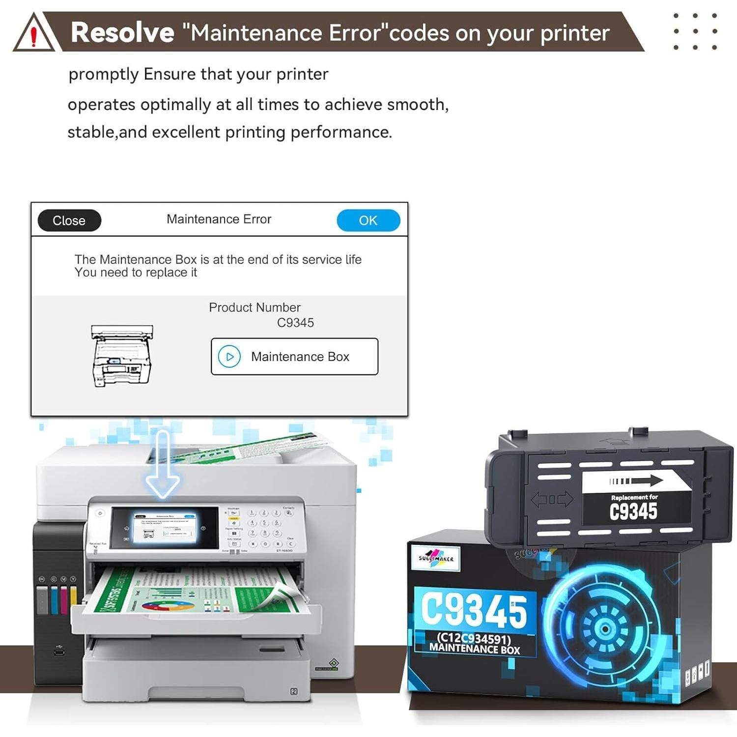 Caja de Mantenimiento de Tinta C9345 Compatible Epson