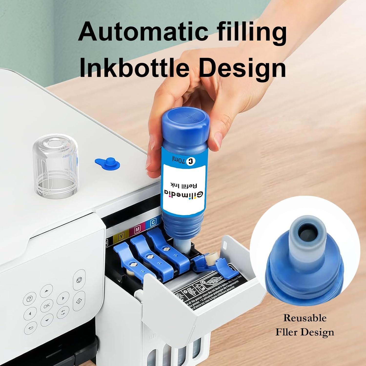 Botellas de Recarga de Tinta Gilimedia 522 para Epson 70ml