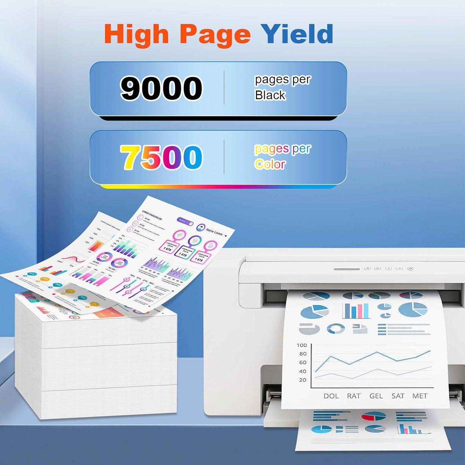 Botellas de Tinta Amarilla Pigmento JoyPrinting 542 (2x70ml)