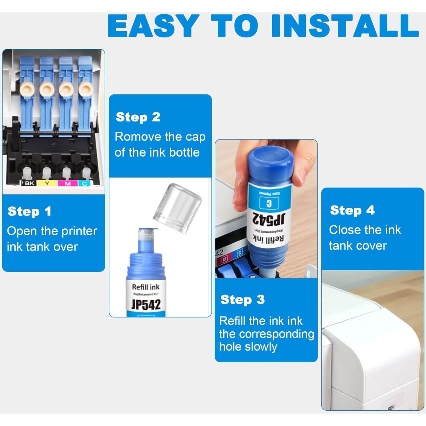 Botellas de Tinta Amarilla Pigmento JoyPrinting 542 (2x70ml)