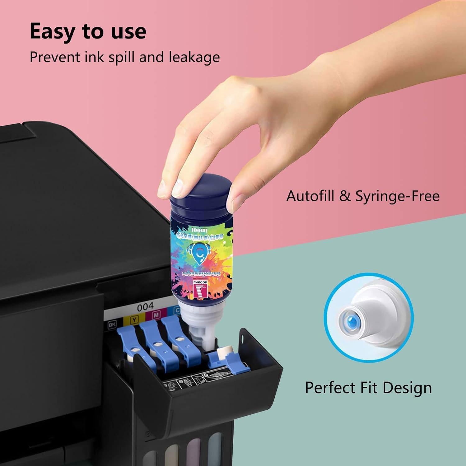 Tinta de Sublimación 600ML LNKCOS para Impresoras ET-8500 ET-8550