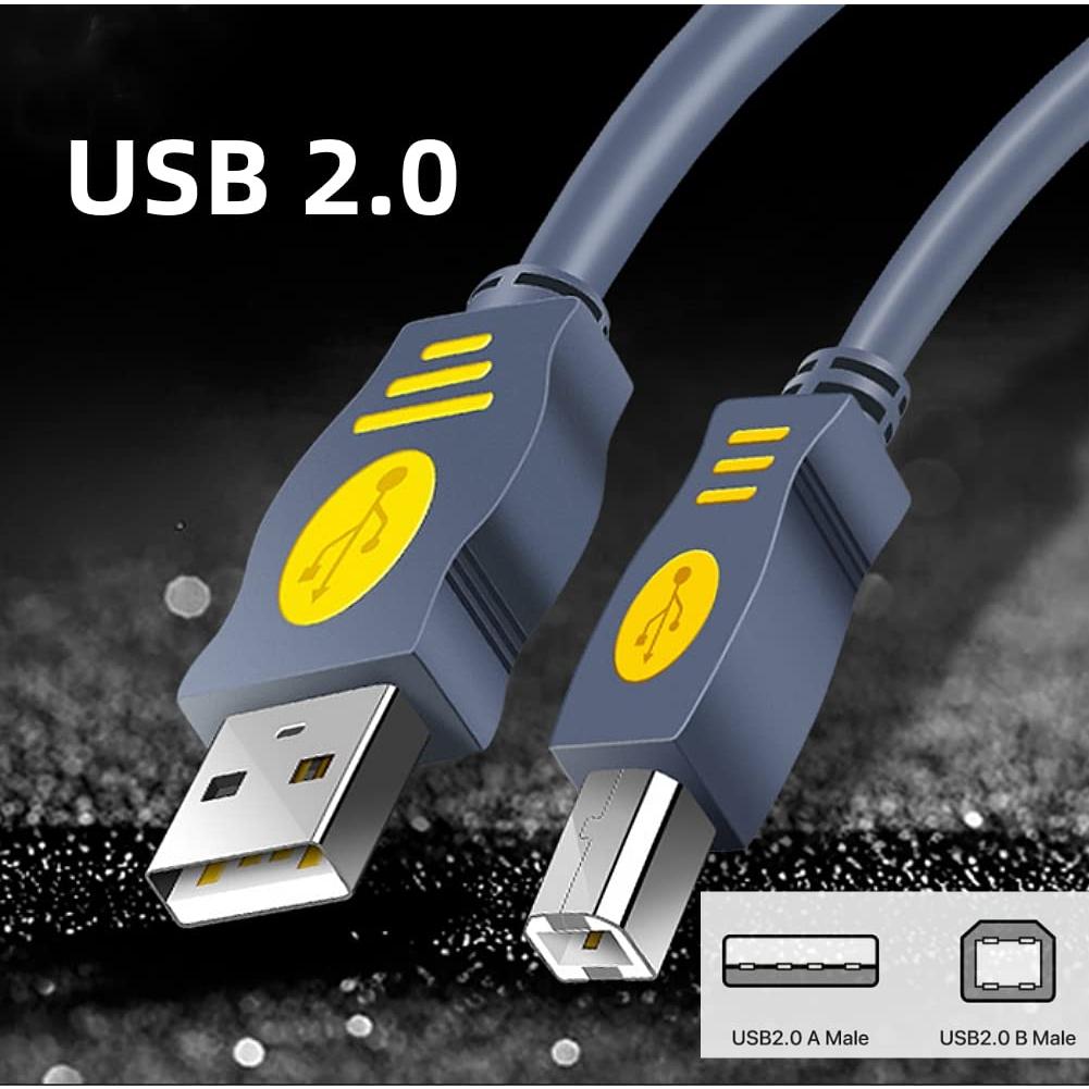 Cable de Impresora USB 2.0 Qjin 3 Metros para Canon, Epson, HP