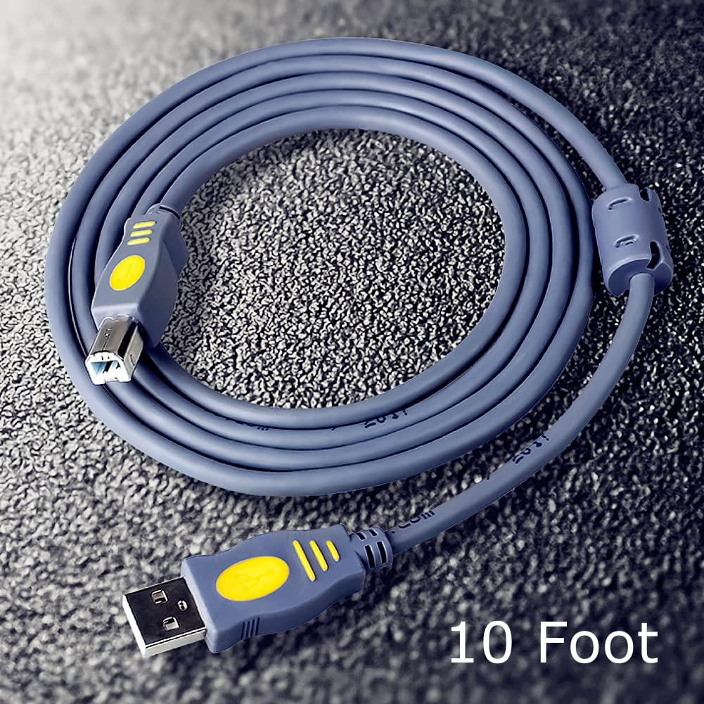 Cable de Impresora USB 2.0 Qjin 3 Metros para Canon, Epson, HP