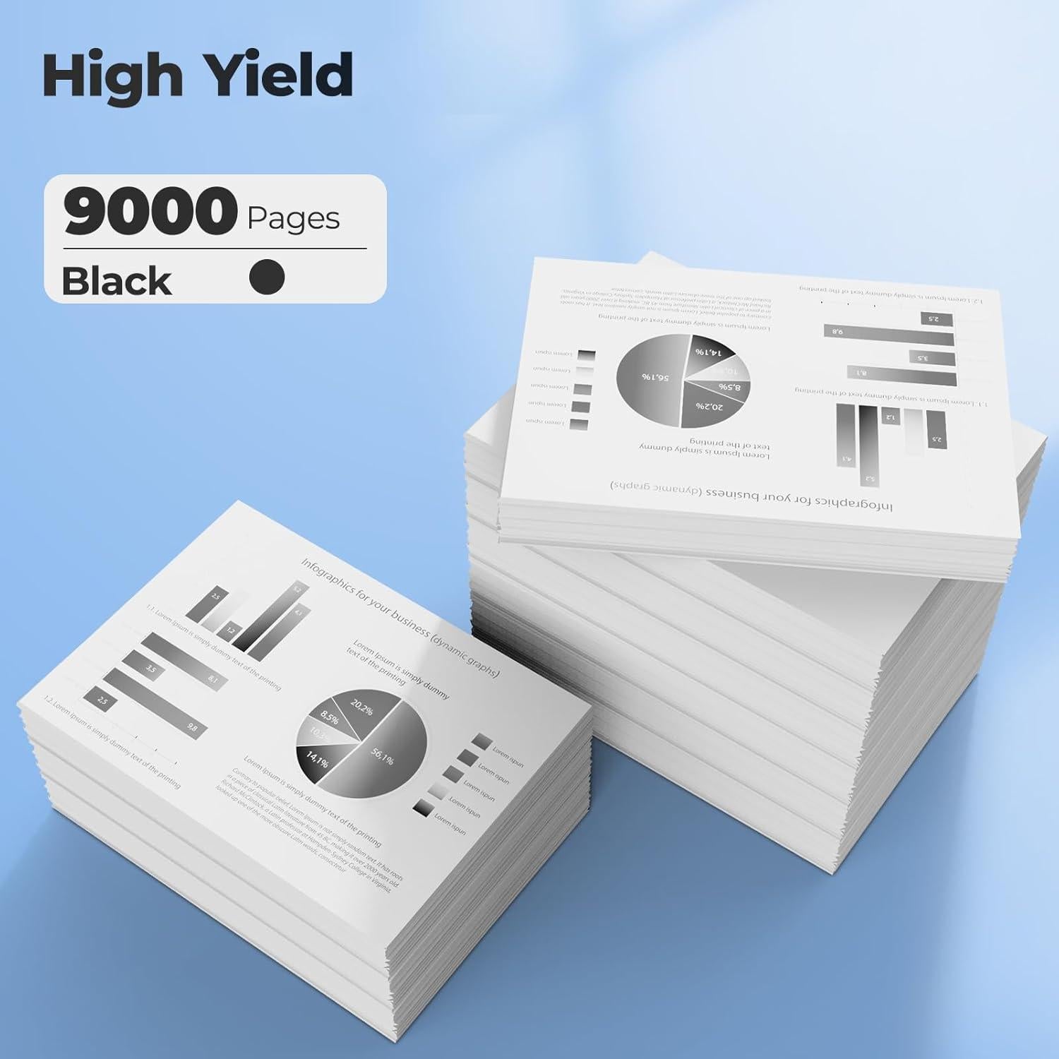 Botellas de recarga de tinta negra 542 Topcolor - 2 unidades