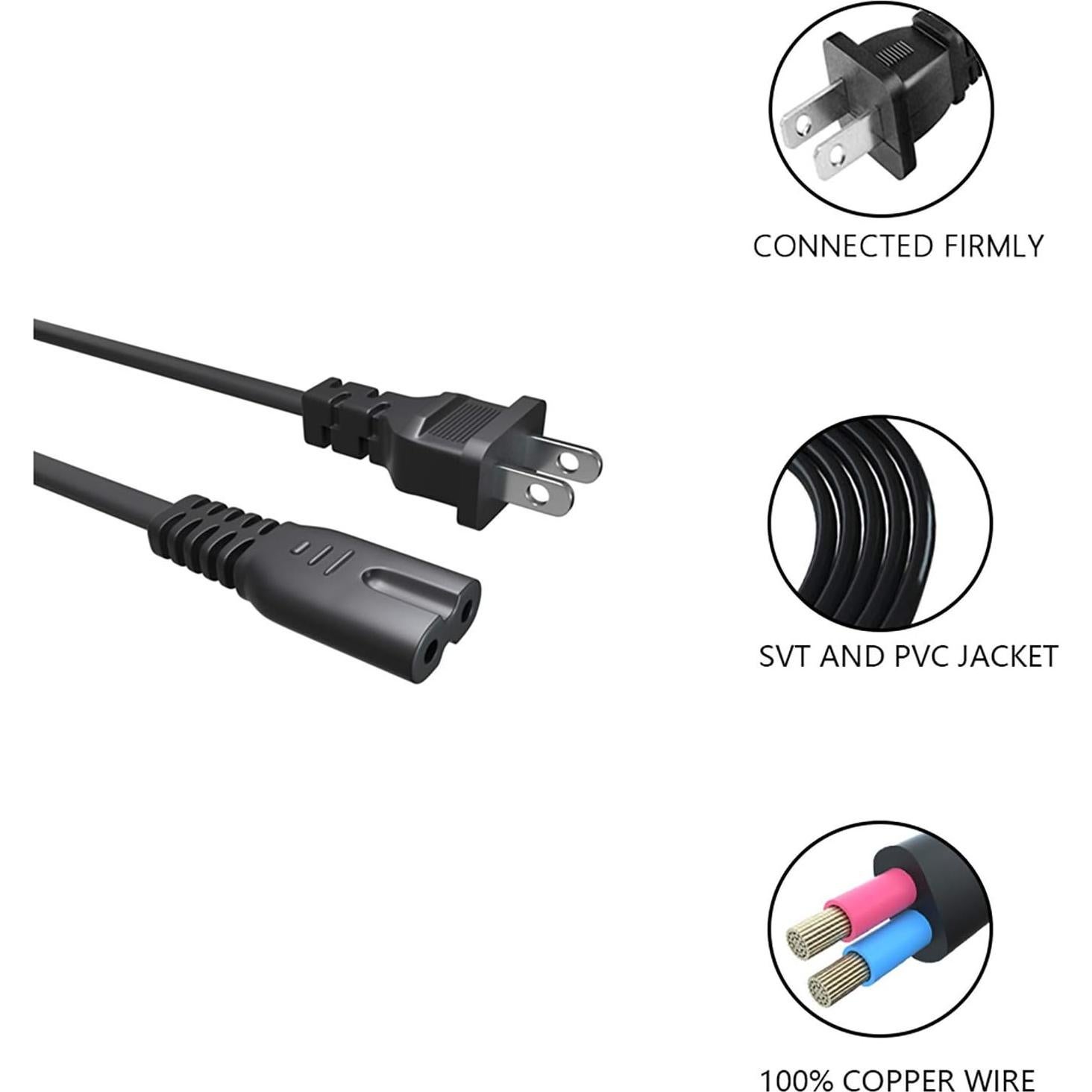 Cable de Alimentación para Impresoras Epson y HP 1.83m