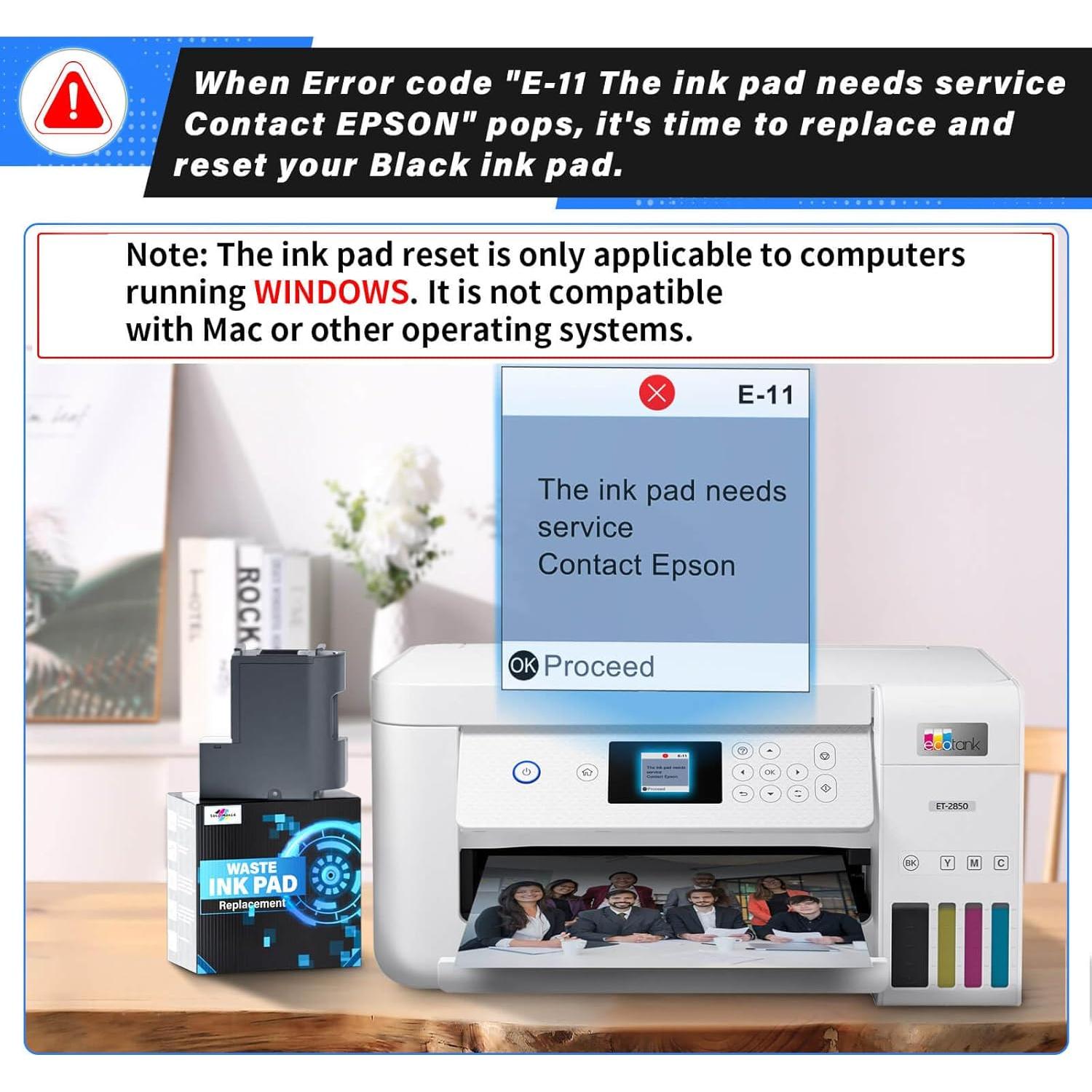 Reemplazo Almohadilla de Tinta Residual Sublimaker ET-2850/ET-2760