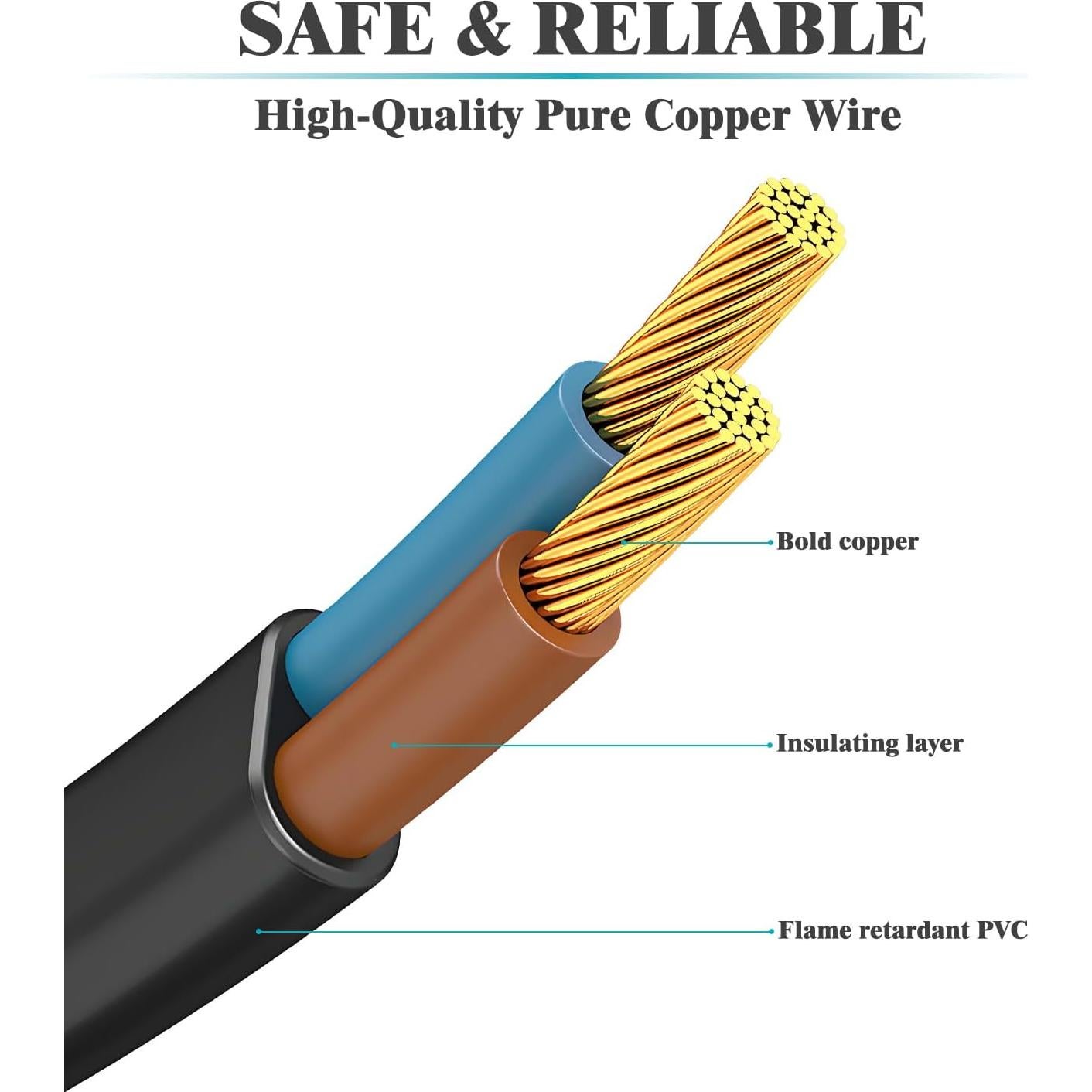 Cable de Alimentación 2 Clavijas TCKN 1.83m para Impresoras Epson