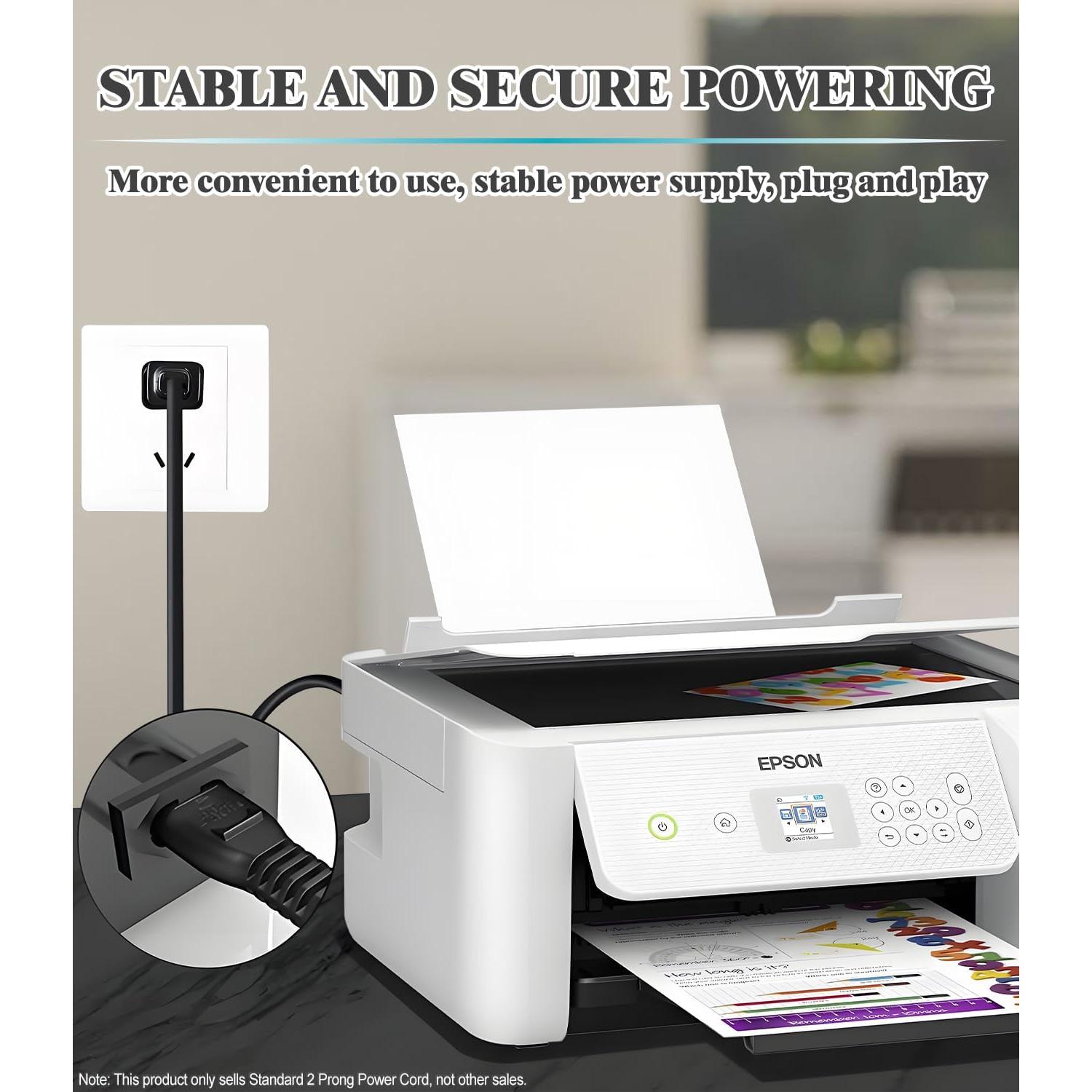 Cable de Alimentación 2 Clavijas TCKN 1.83m para Impresoras Epson