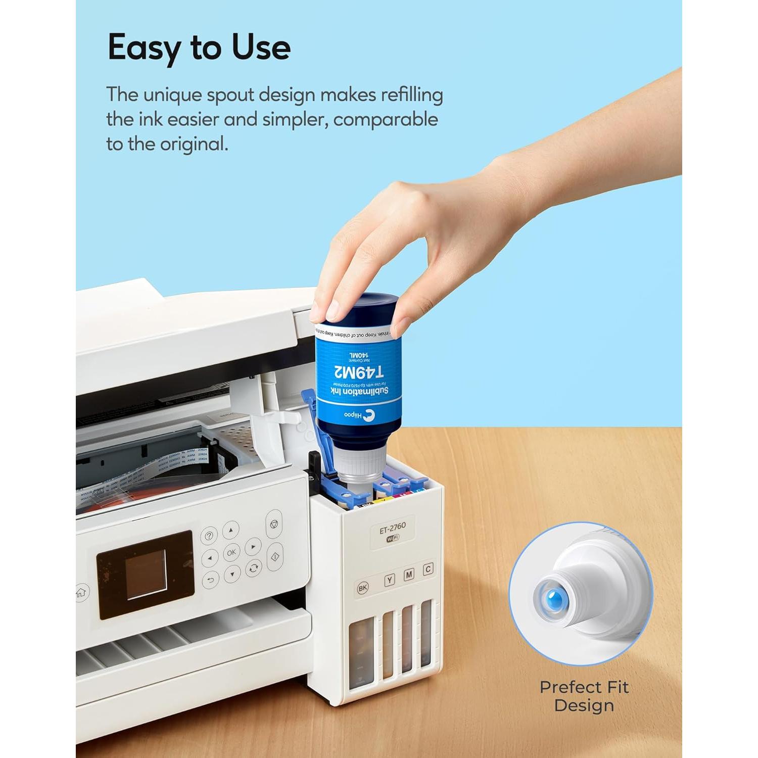 Tinta de Sublimación Hiipoo T49M 560ML para Epson F170 F570