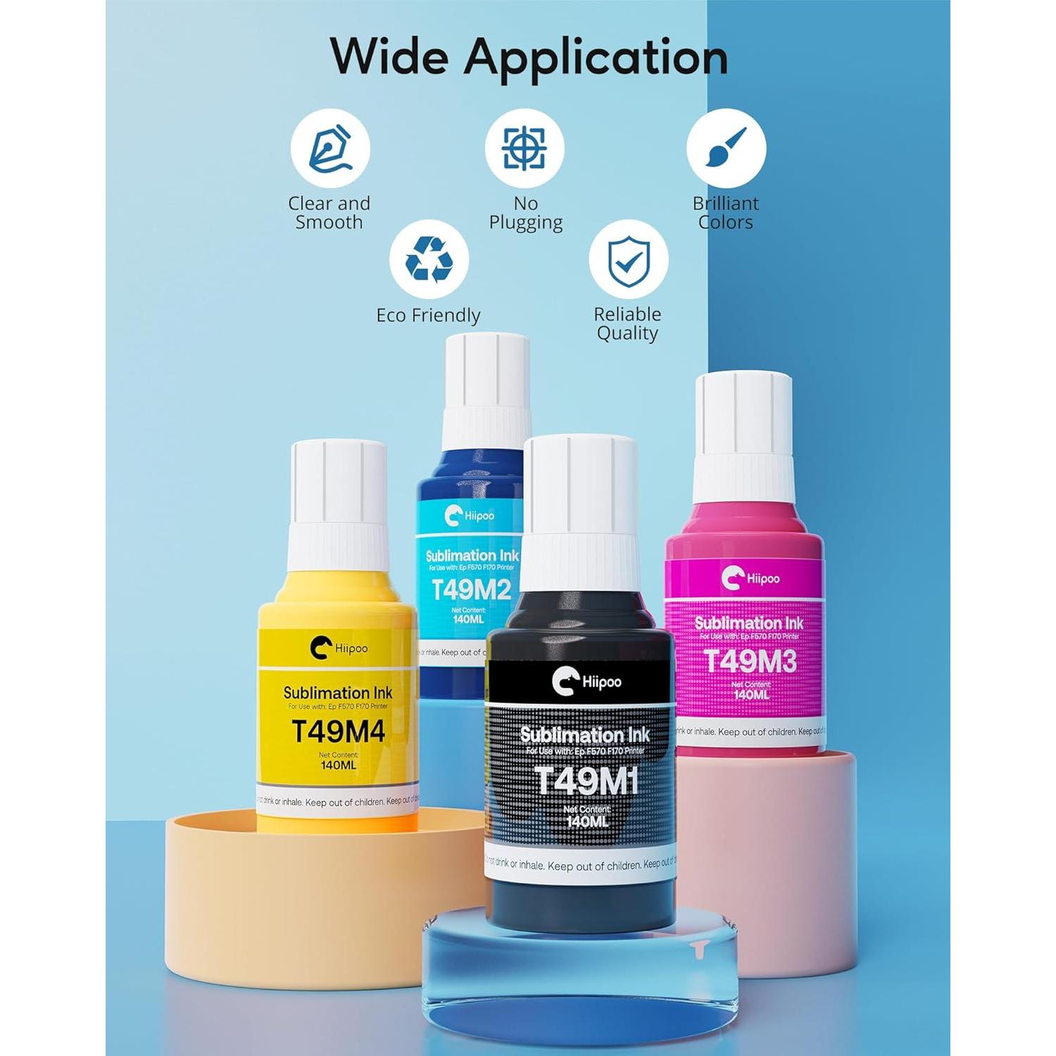 Tinta de Sublimación Hiipoo T49M 560ML para Epson F170 F570