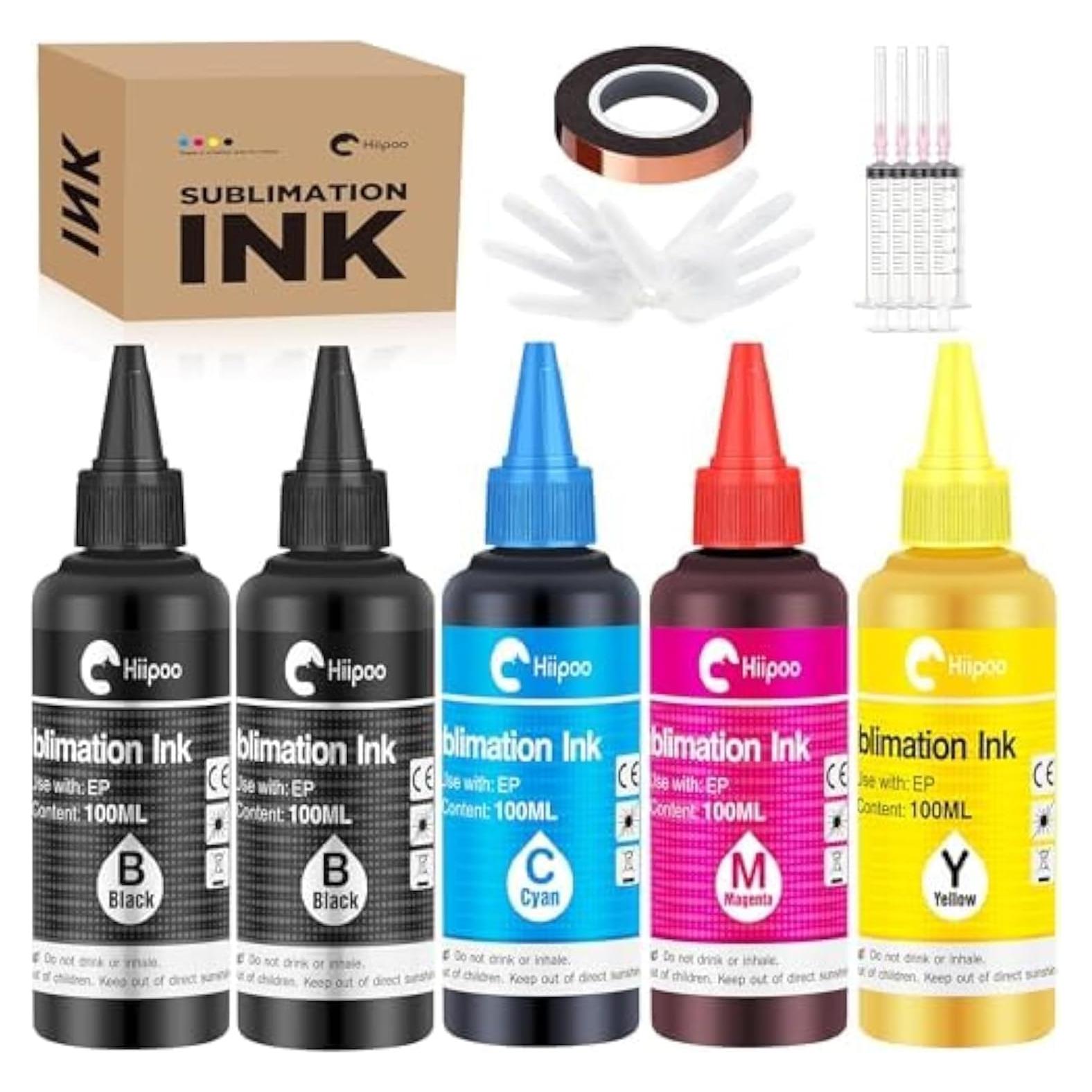 Recarga de Tinta de Sublimación Hiipoo 500ml para Impresoras