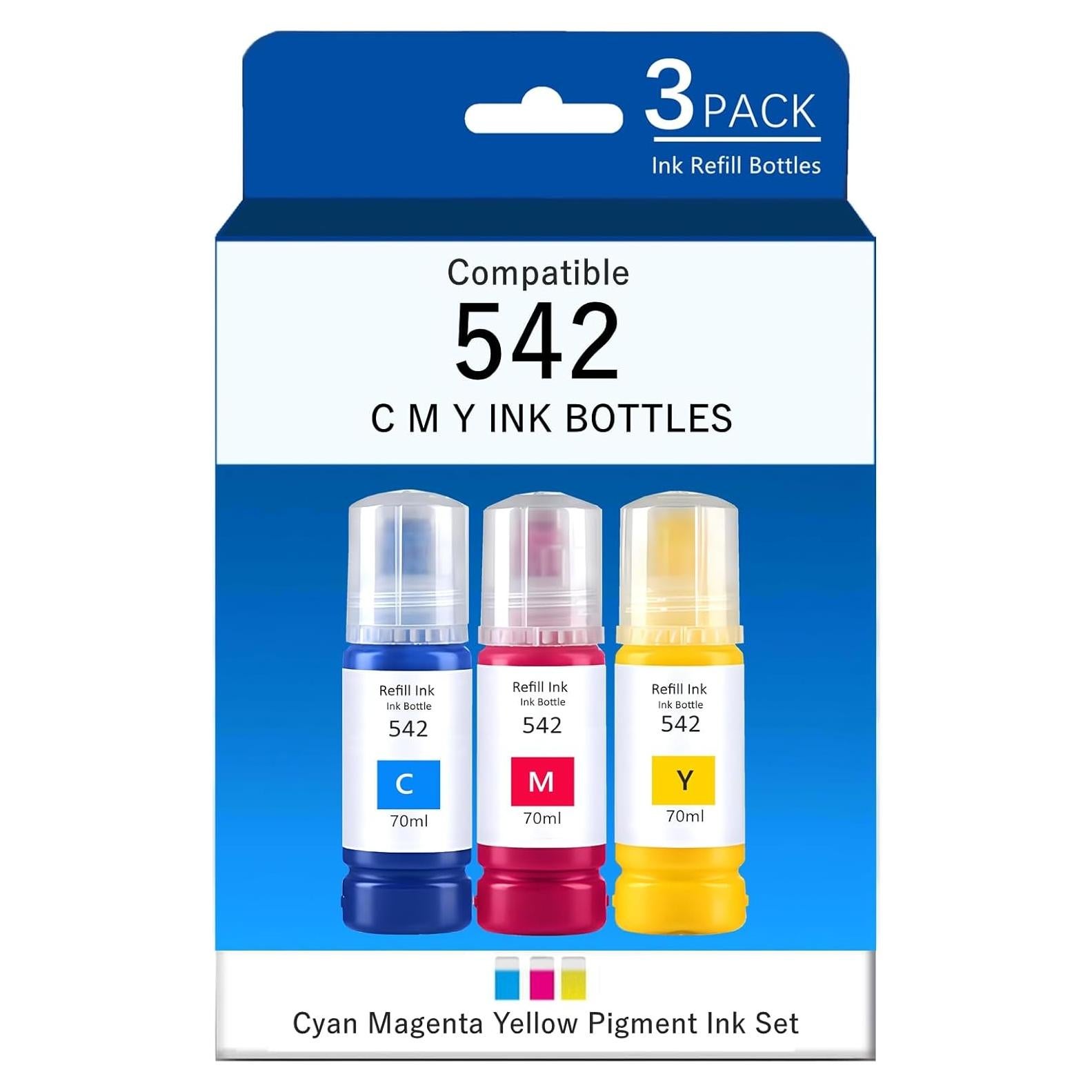 Recarga de Tinta Cian Magenta Amarillo Oranysty 70ml para Epson