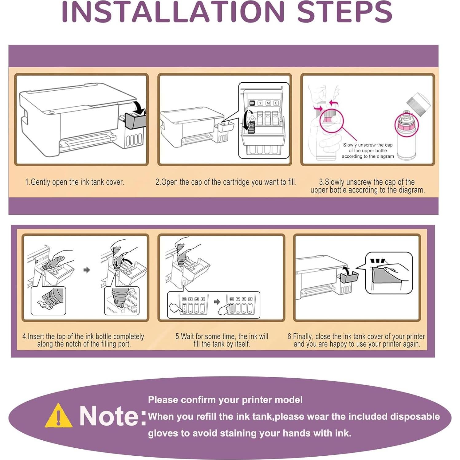 Botella de Tinta Inktopia T522 Recarga 600ml Compatible Epson