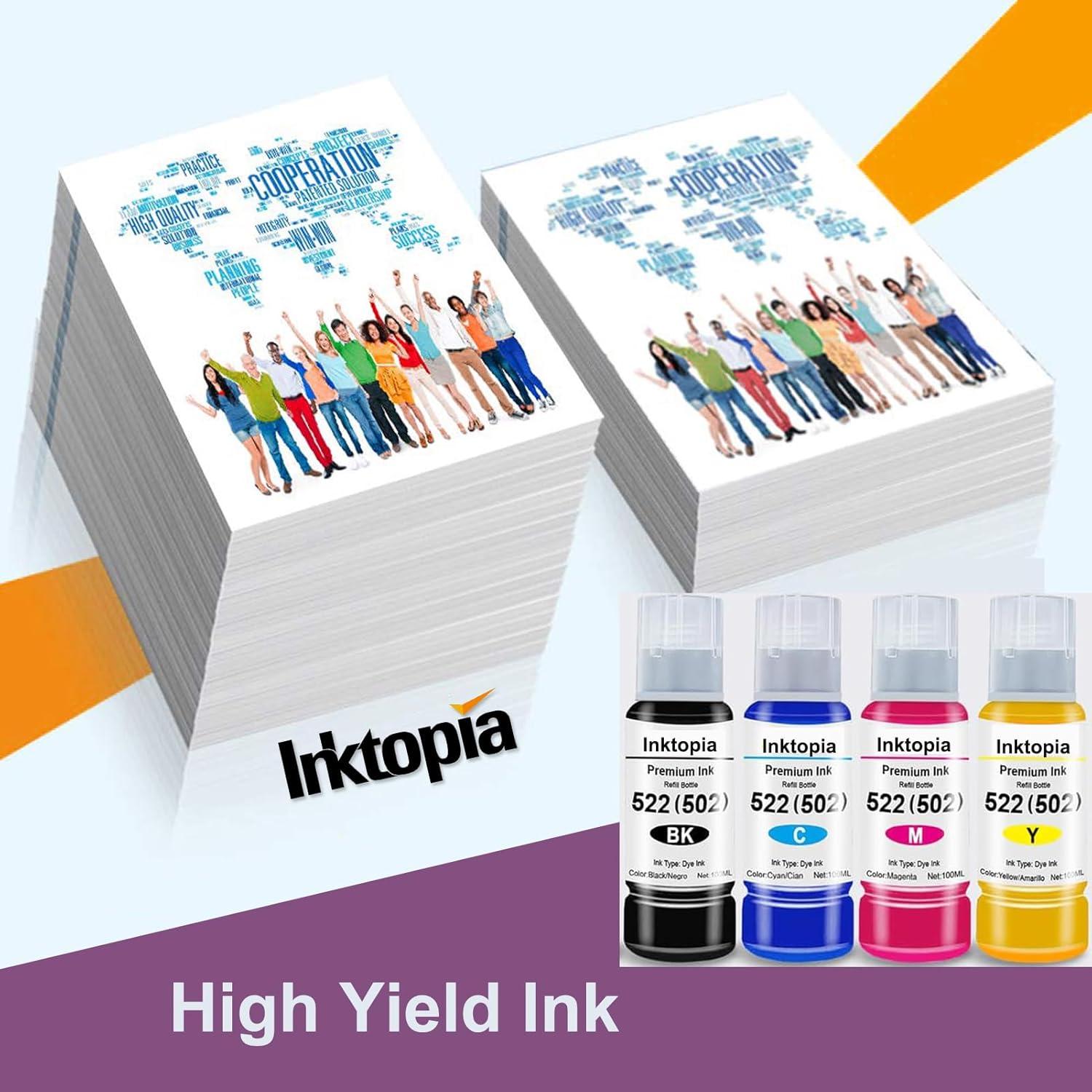 Botella de Tinta Inktopia T522 Recarga 600ml Compatible Epson