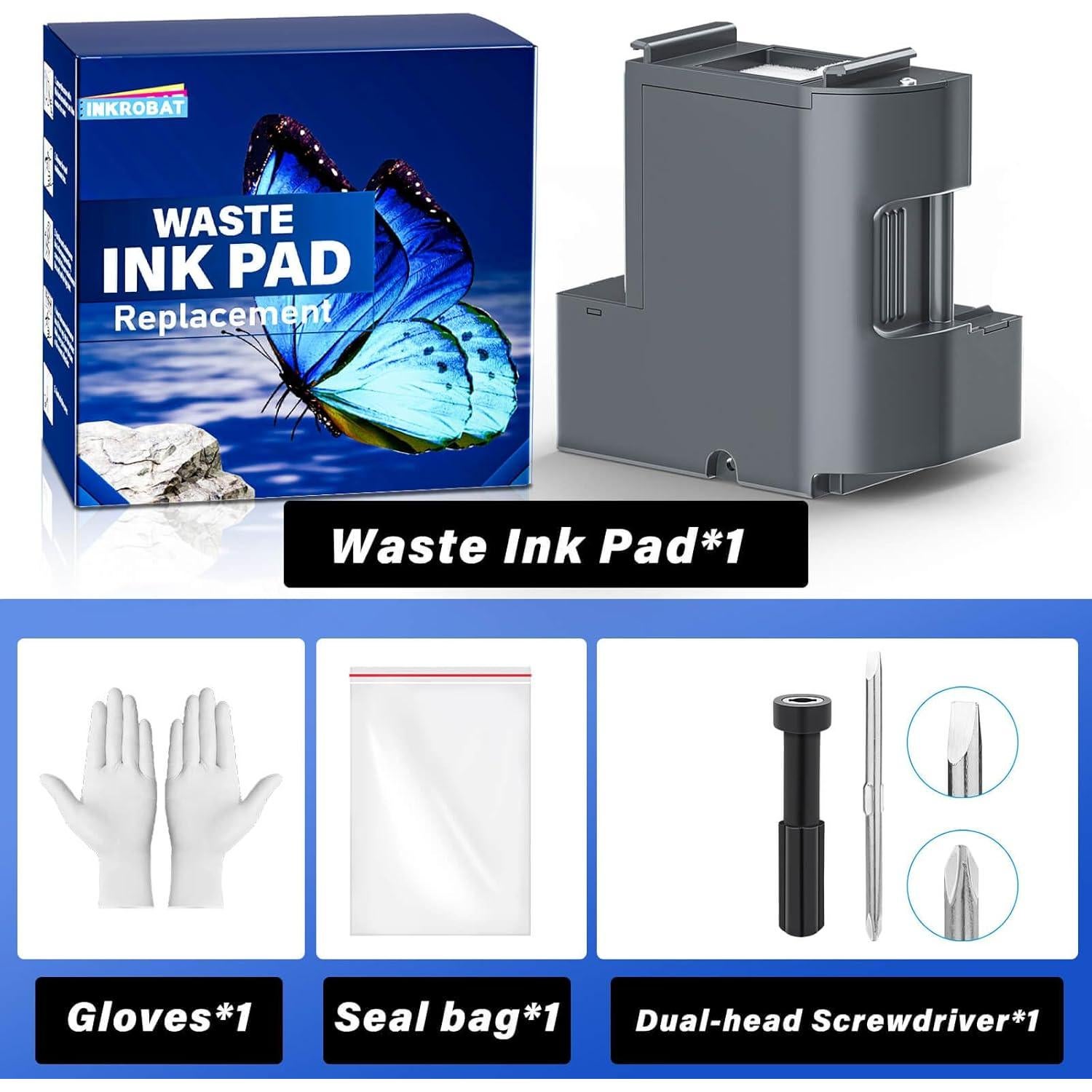 Reemplazo Almohadilla de Tinta Residual INKROBAT para Ecotank ET-2850 ET-2760 ET-2750 ET-2700