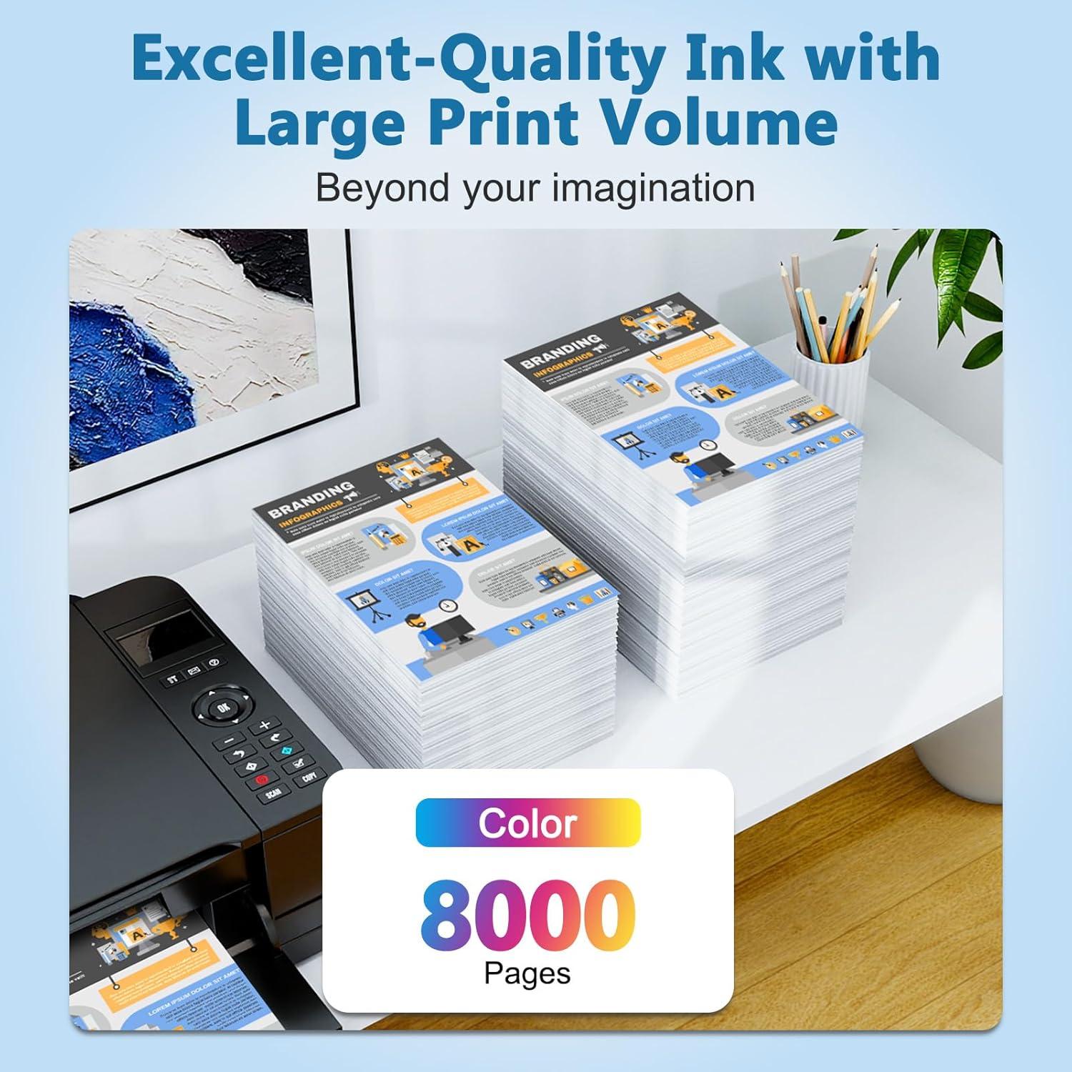 Botellas de Tinta Color 502 DEEIYUER para Impresoras EcoTank