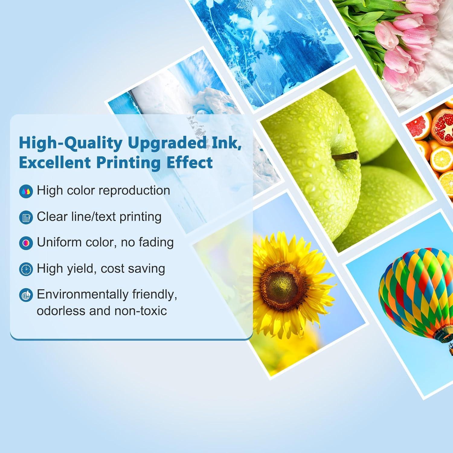 Botellas de Tinta Color 502 DEEIYUER para Impresoras EcoTank