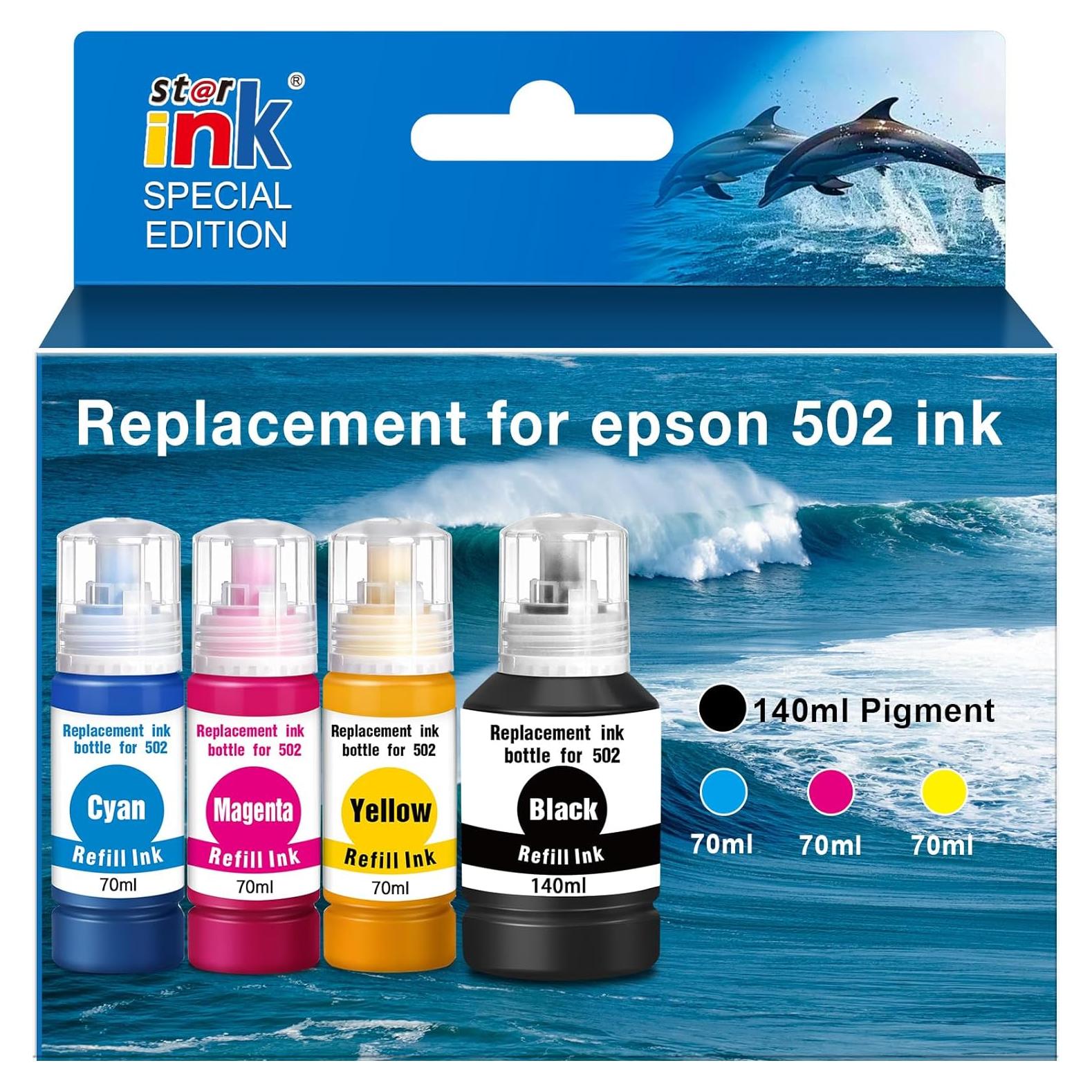 Botellas de Tinta de Recarga Starink 502 - Paquete de 4