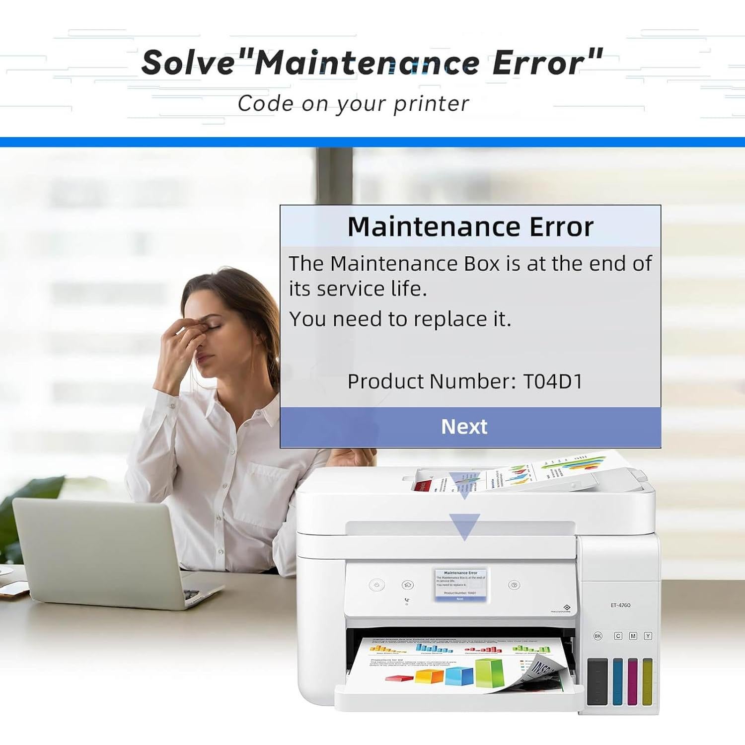 Caja de Mantenimiento de Tinta T04D1 para EcoTank Epson