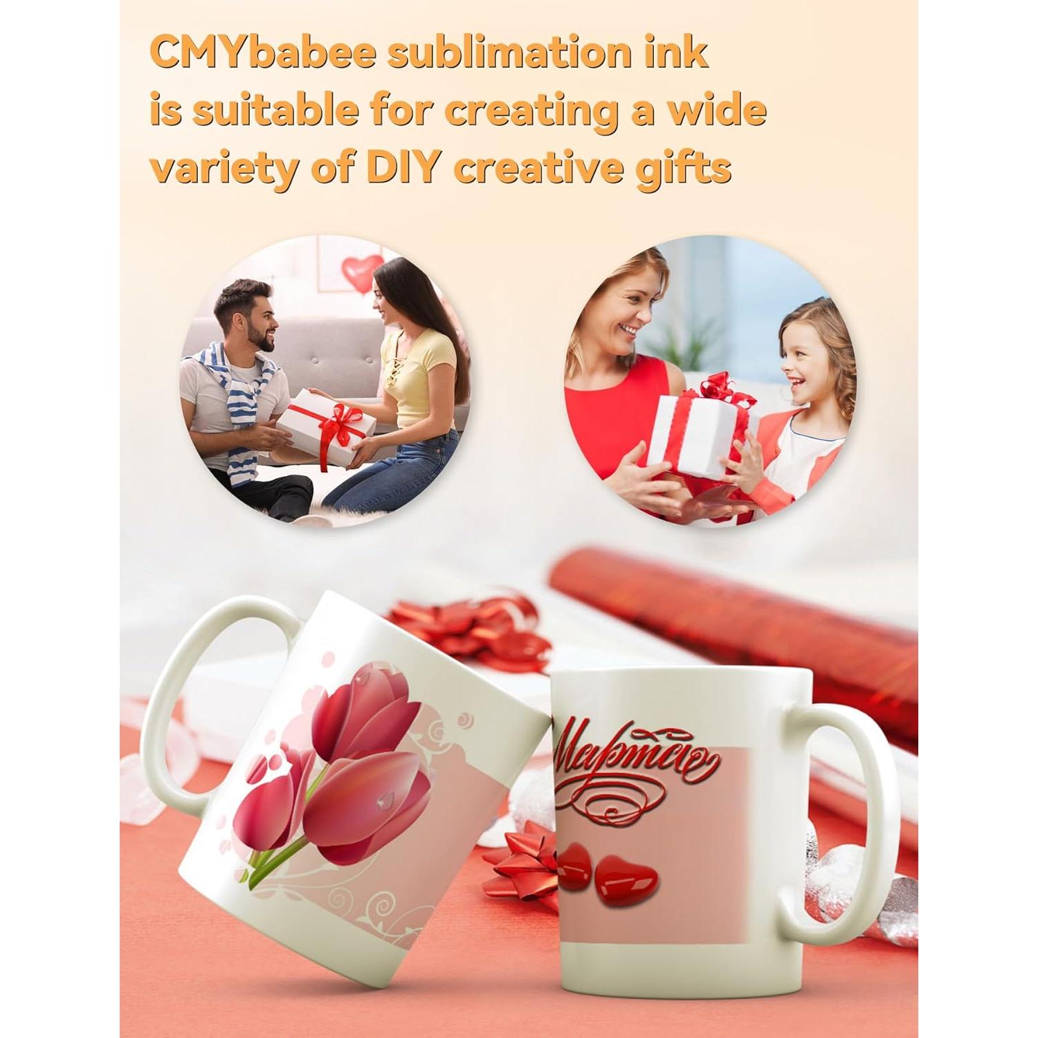 Botellas de Tinta de Sublimación CMYBabee para Epson 4 Pzs