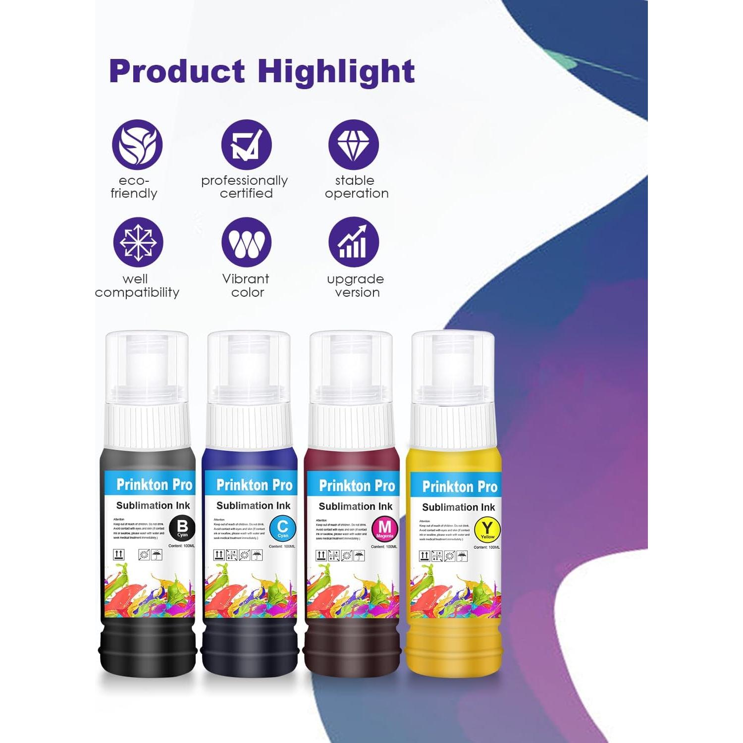 Tinta de Sublimación Autofill Prinkton Pro 400ml para Epson