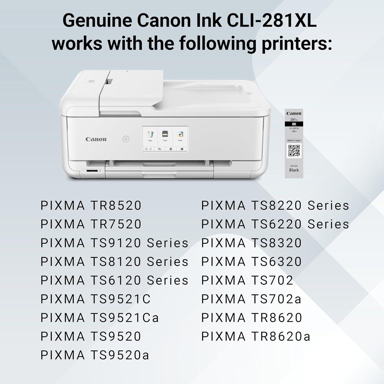 Tanque de Tinta Negra Canon PGI-280XL para Impresoras