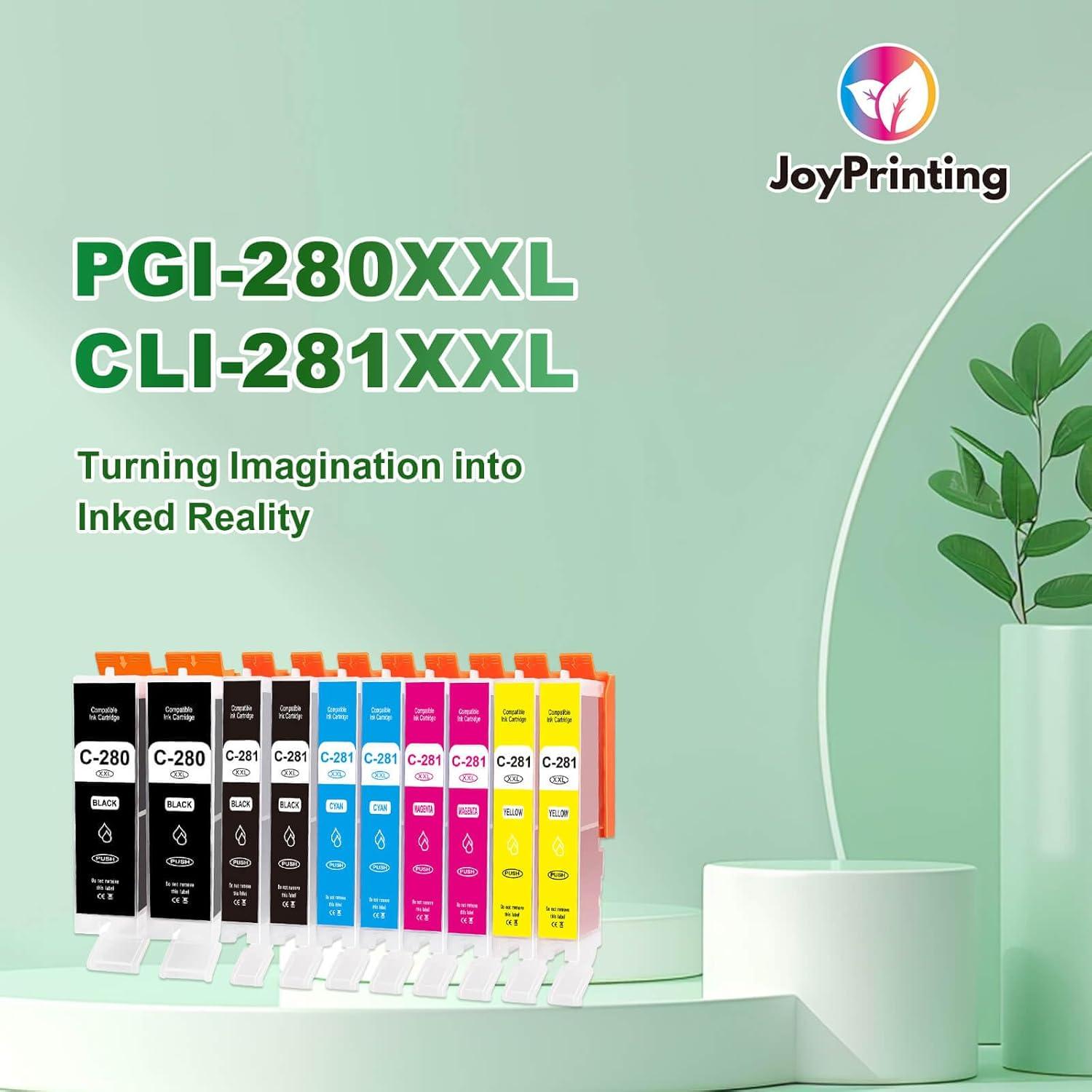 Cartuchos de tinta JoyPrinting 280 281 XXL compatibles Canon - Paquete de 10