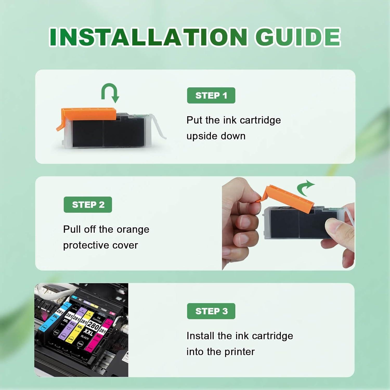 Cartuchos de tinta JoyPrinting 280 281 XXL compatibles Canon - Paquete de 10