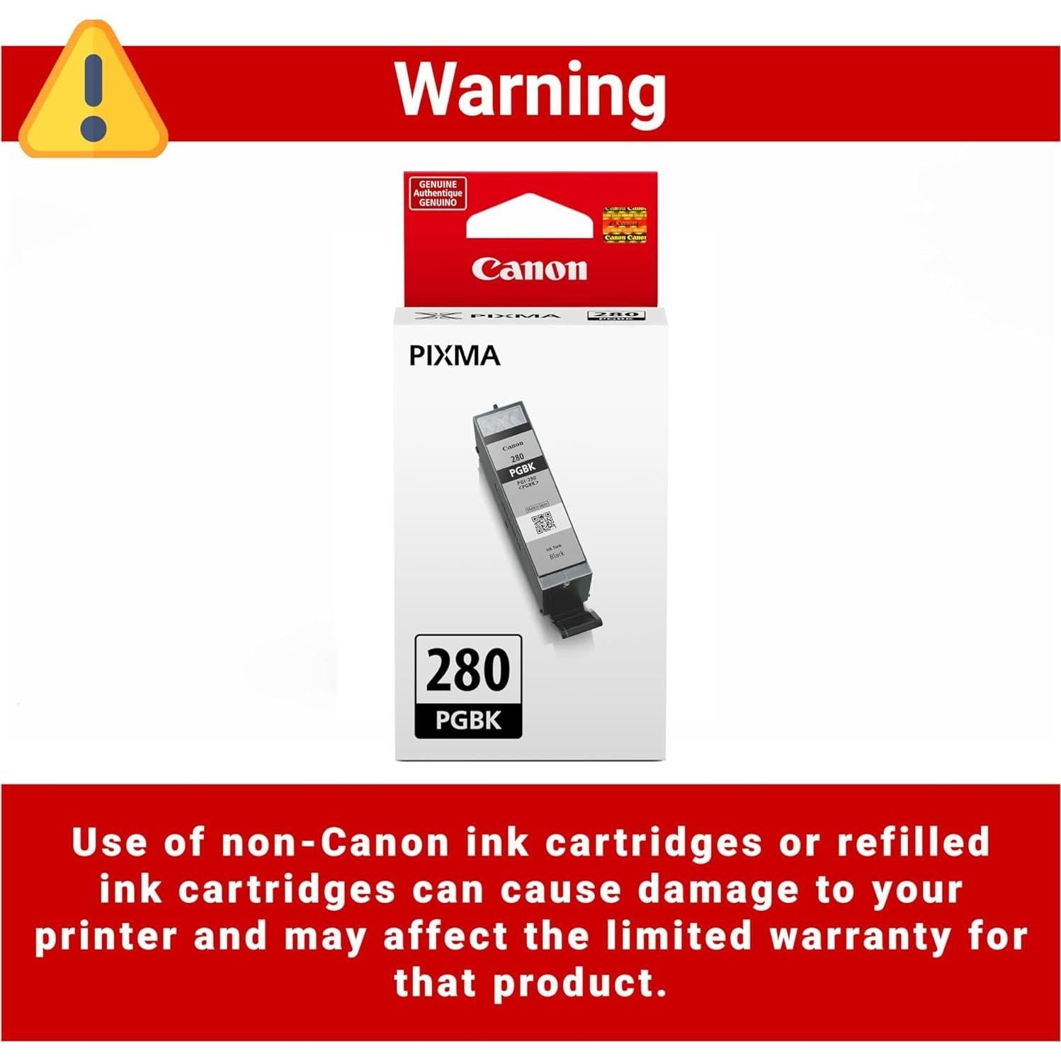 Tinta Negra Pigmentada Canon PGI-280 para Impresoras