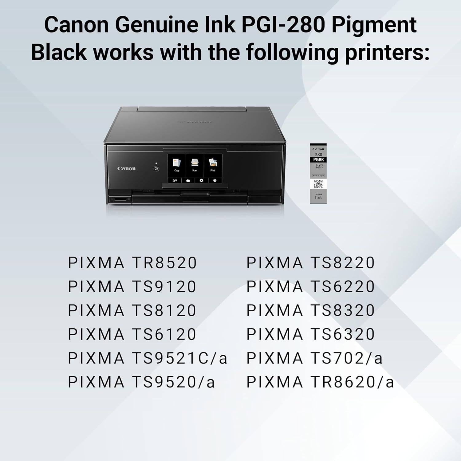 Tinta Negra Pigmentada Canon PGI-280 para Impresoras