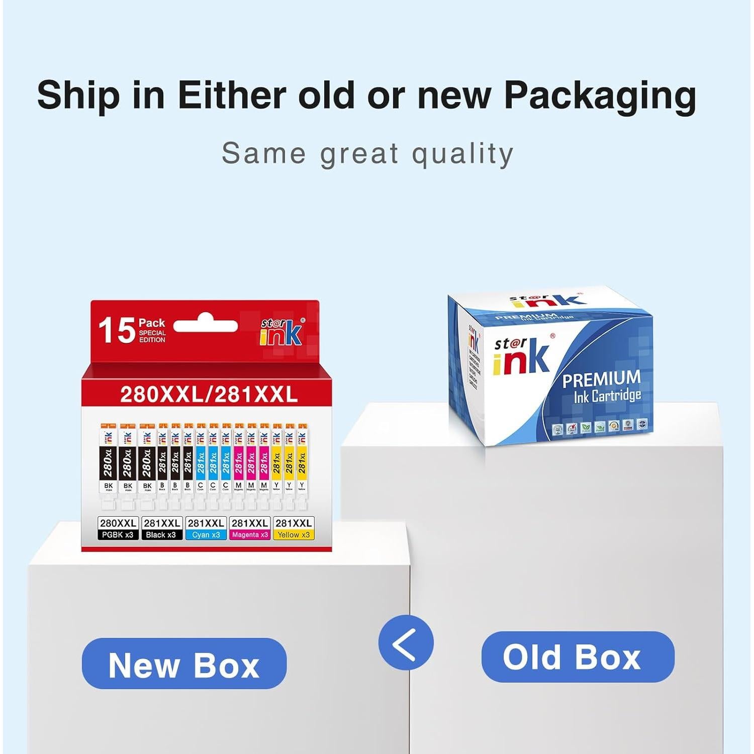 15 Cartuchos de Tinta Starink PGI-280XXL CLI-281XXL para Canon