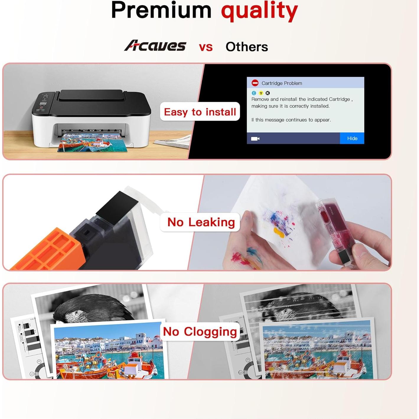 Cartuchos de Tinta Acaves 280 281 XXL 6 Paquete para Canon