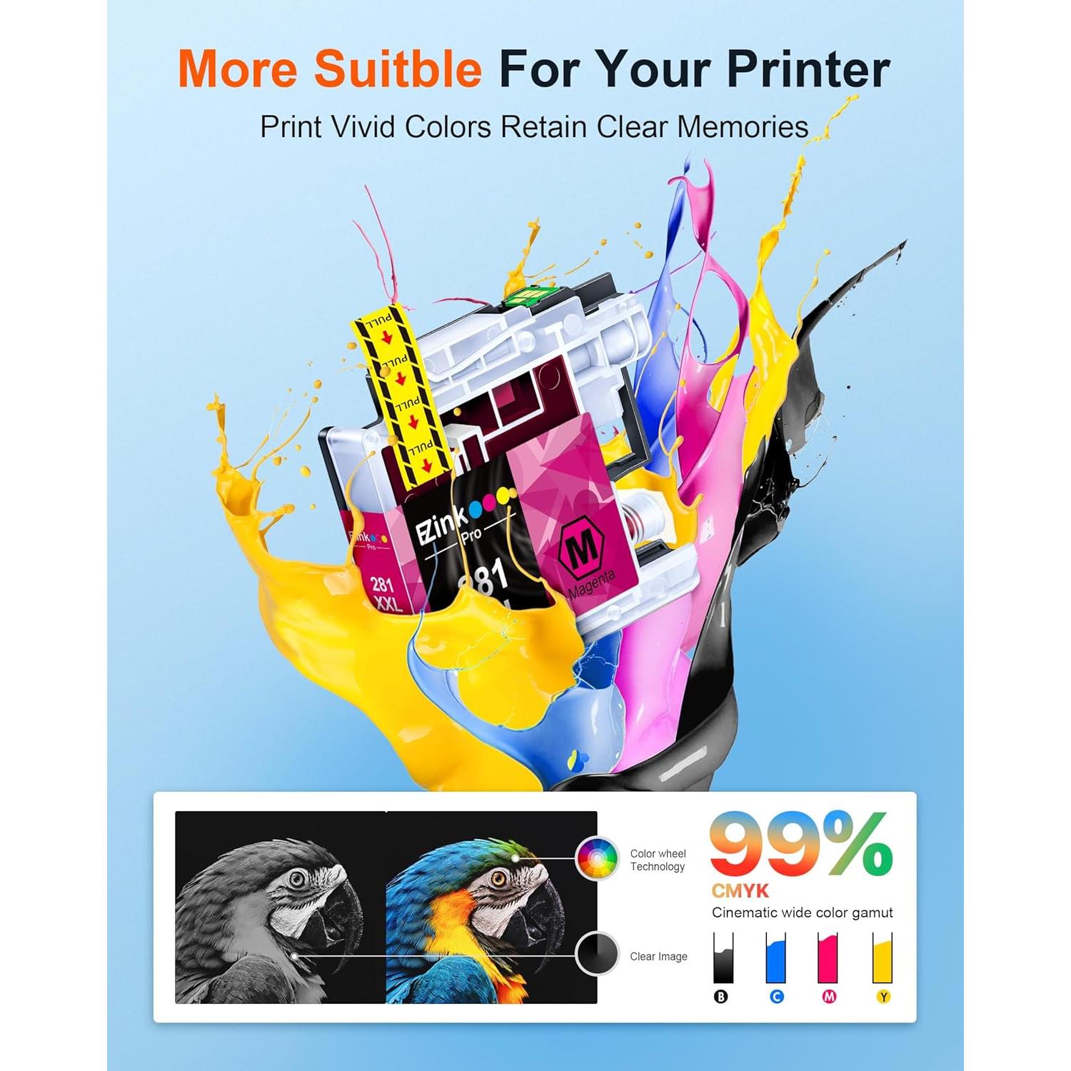 Cartuchos de Tinta E-Z Ink Pro PGI-280XXL CLI-281XXL 5 Pzs