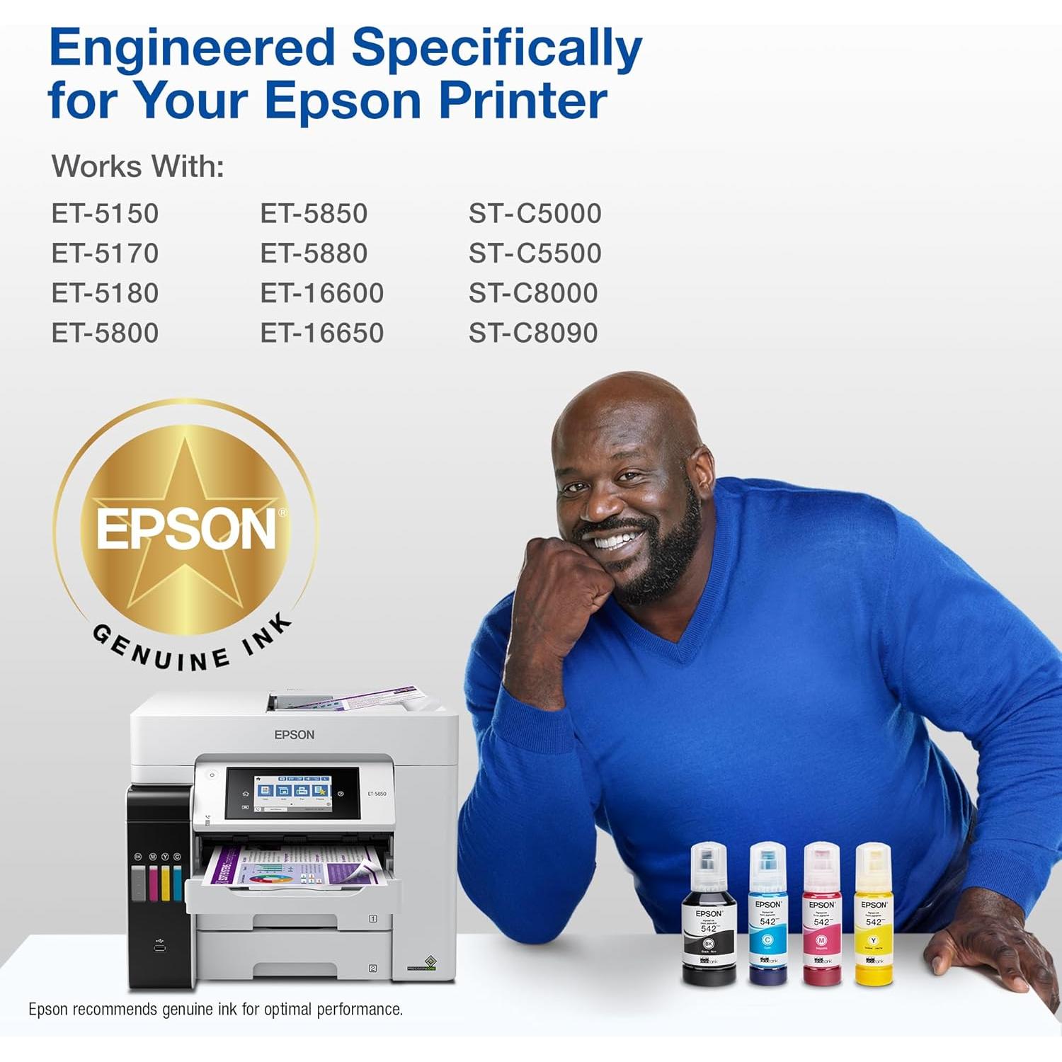 Tinta Botella Epson EcoTank T542120-S Negra Ultra Alta Capacidad