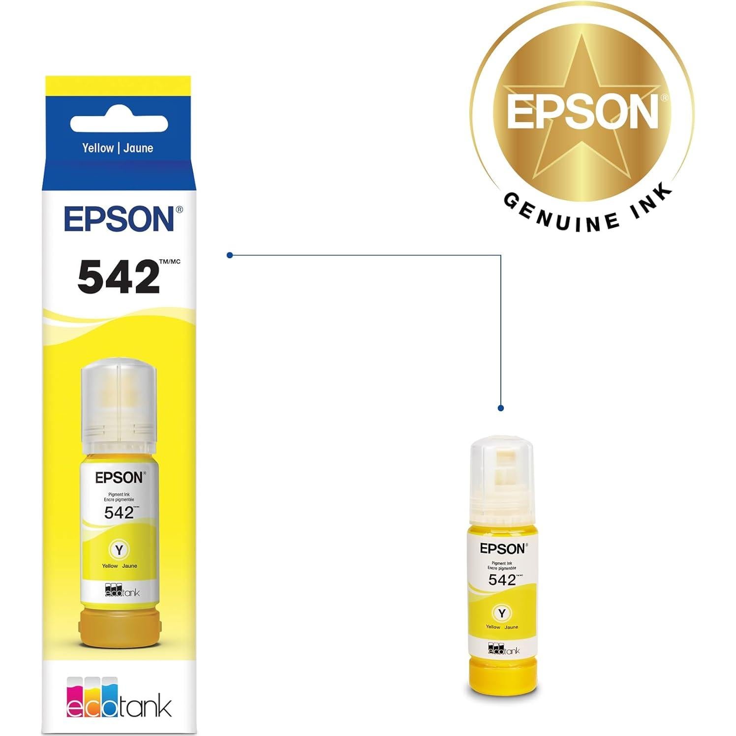 Tinta Epson EcoTank Amarillo 70.2 ml T542420-S para ET-5150/ET-5800