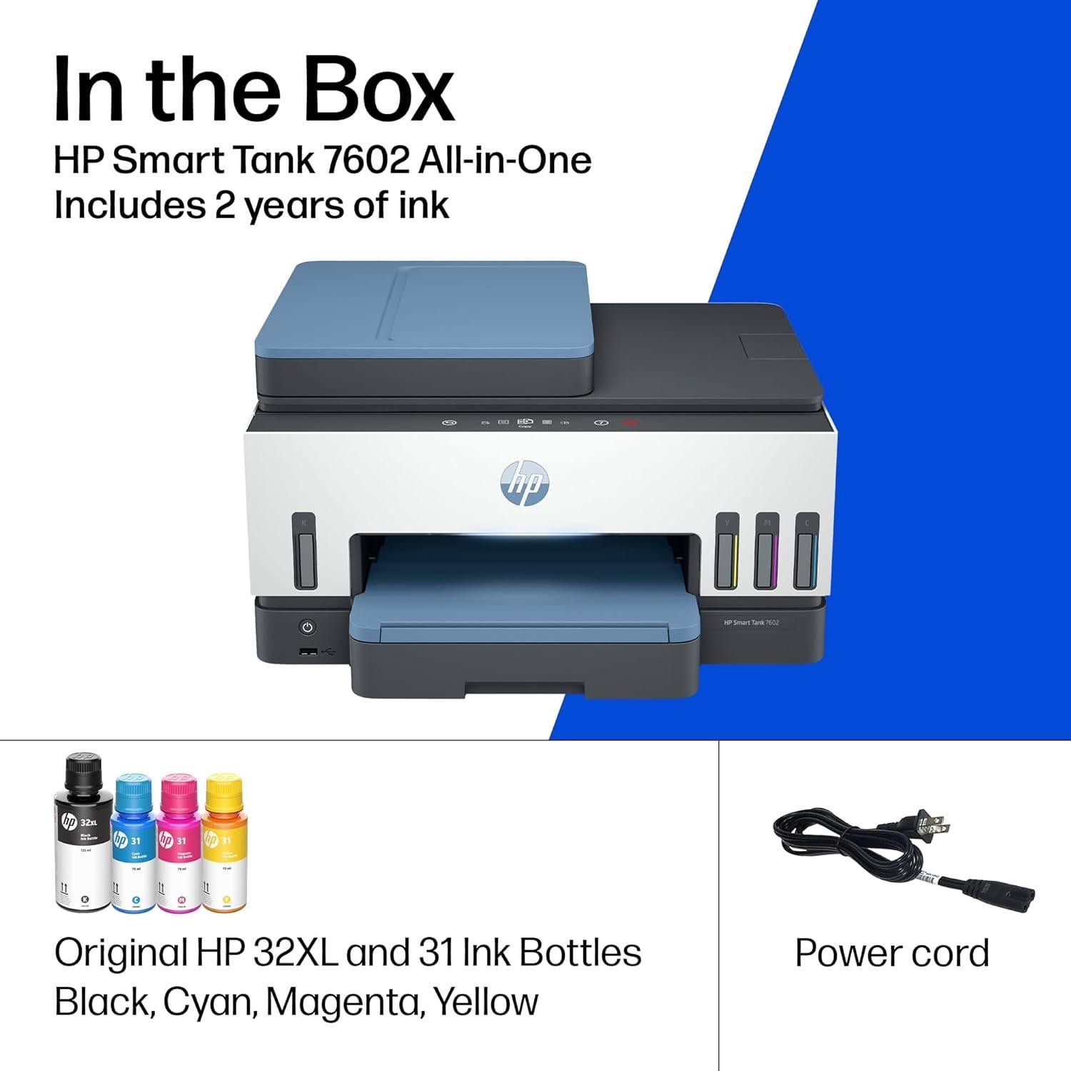 Impresora Multifuncional HP Smart Tank 7602 Inalámbrica