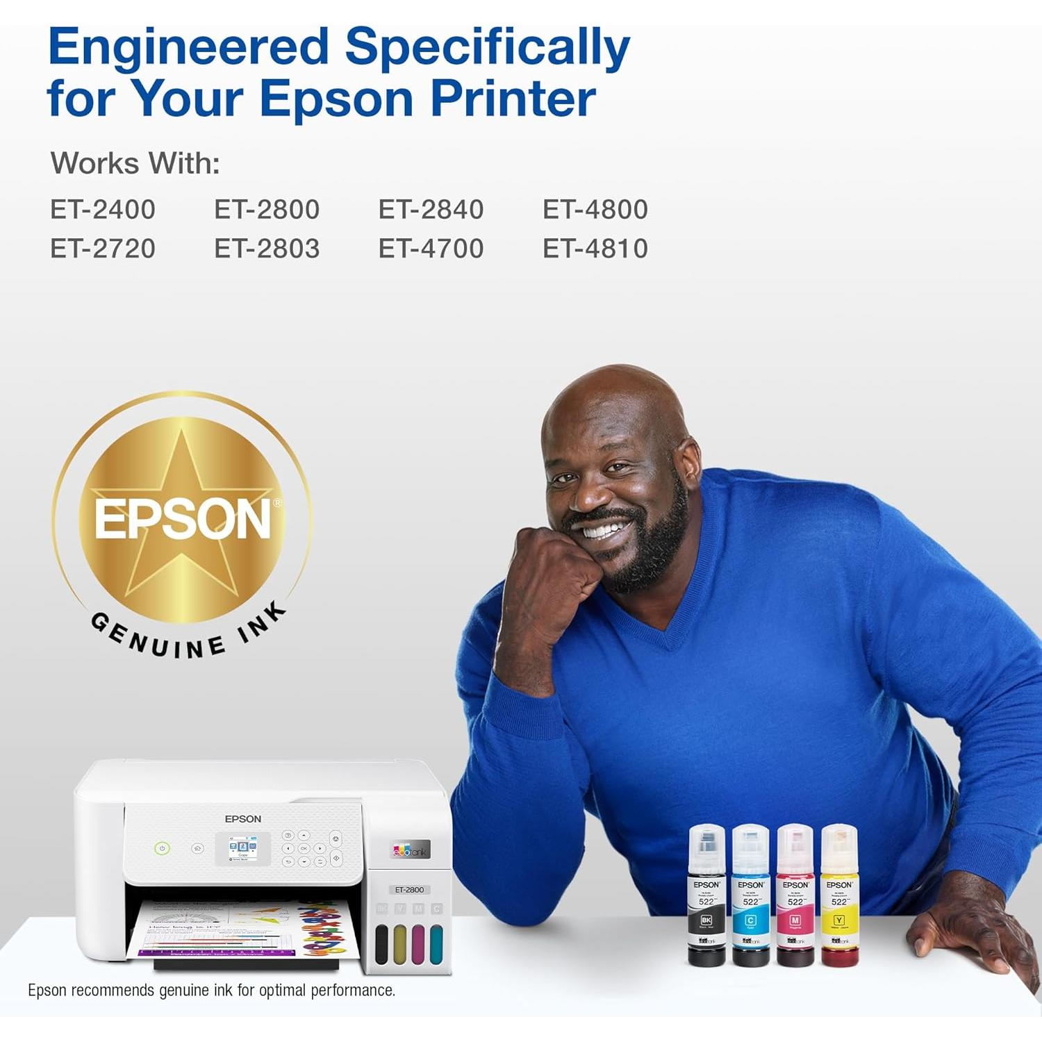 Botellas de Tinta Epson 522 EcoTank Combo Pack 3 Colores