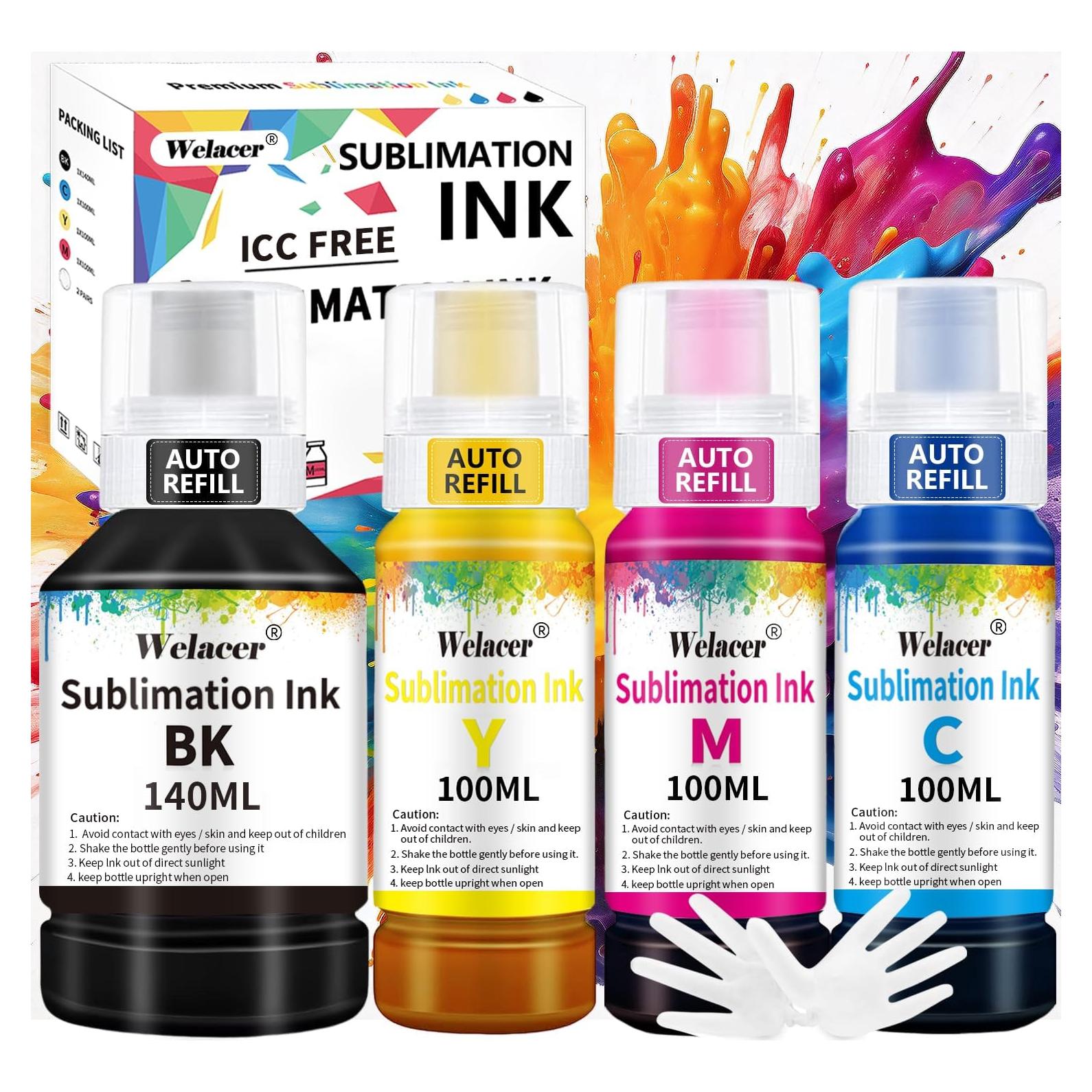 Tinta de Sublimación Welacer 440ML para Impresoras Ecotank