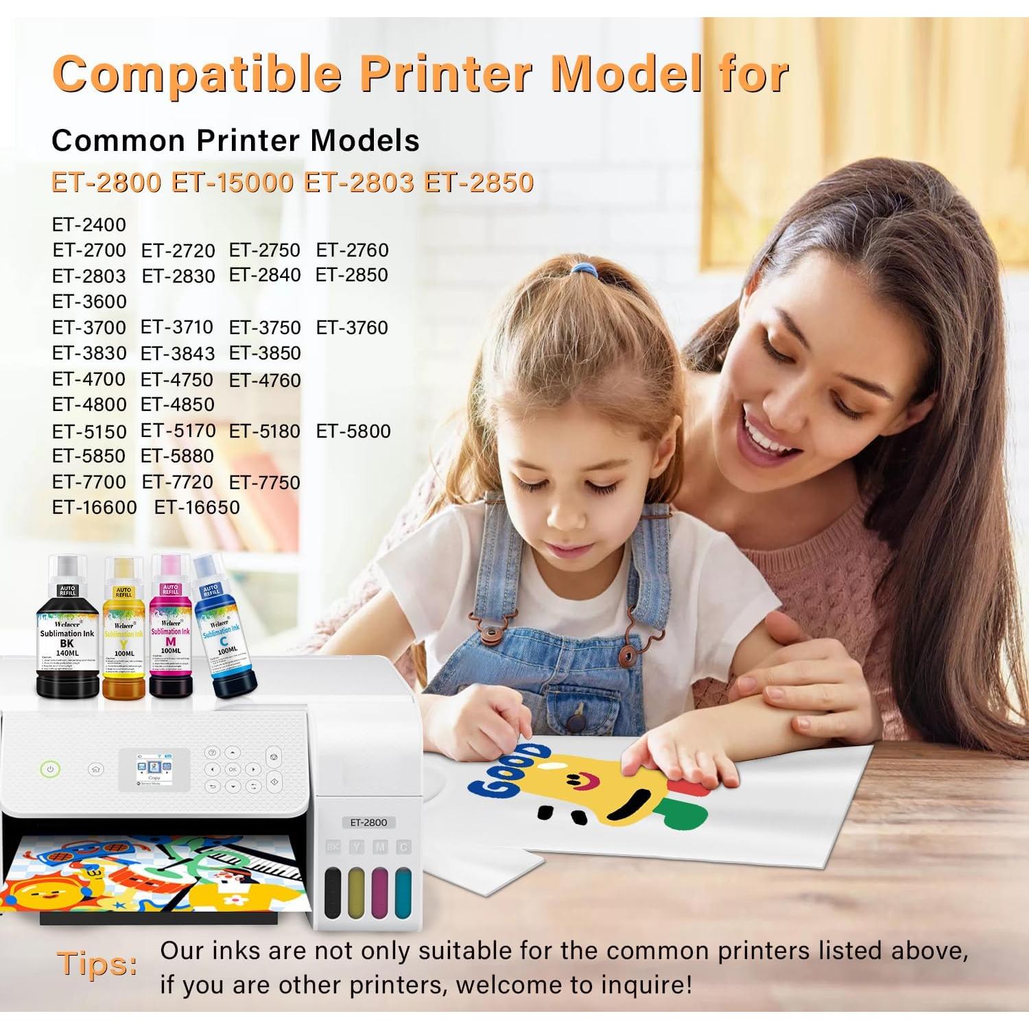 Tinta de Sublimación Welacer 440ML para Impresoras Ecotank