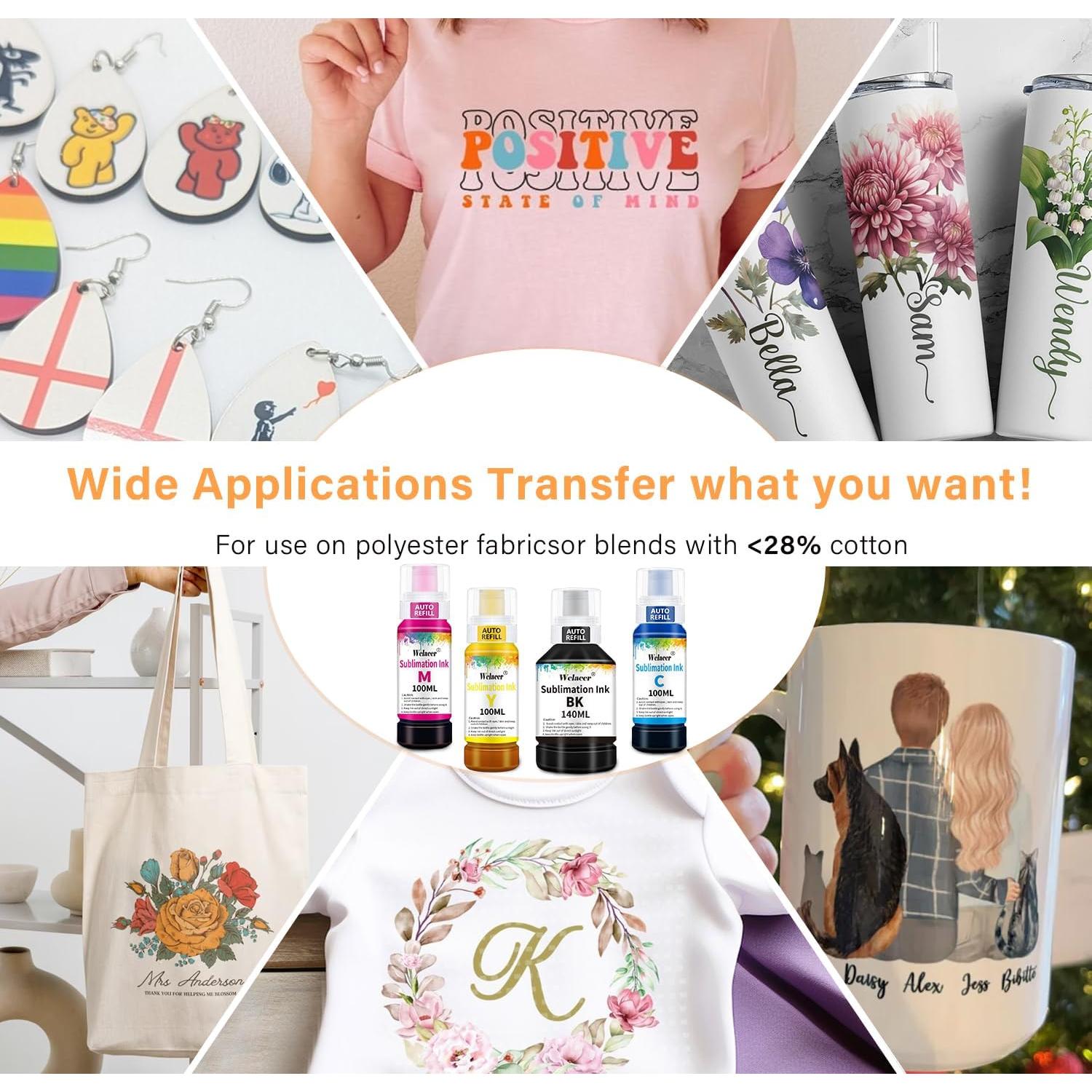 Tinta de Sublimación Welacer 440ML para Impresoras Ecotank