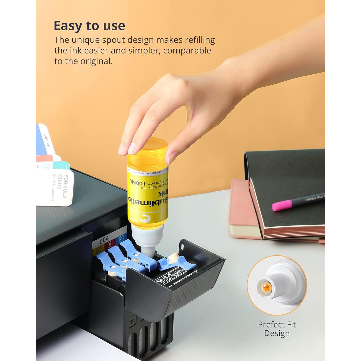 Tinta de Sublimación Hiipoo 522 para Impresoras ET-2720 ET-2760