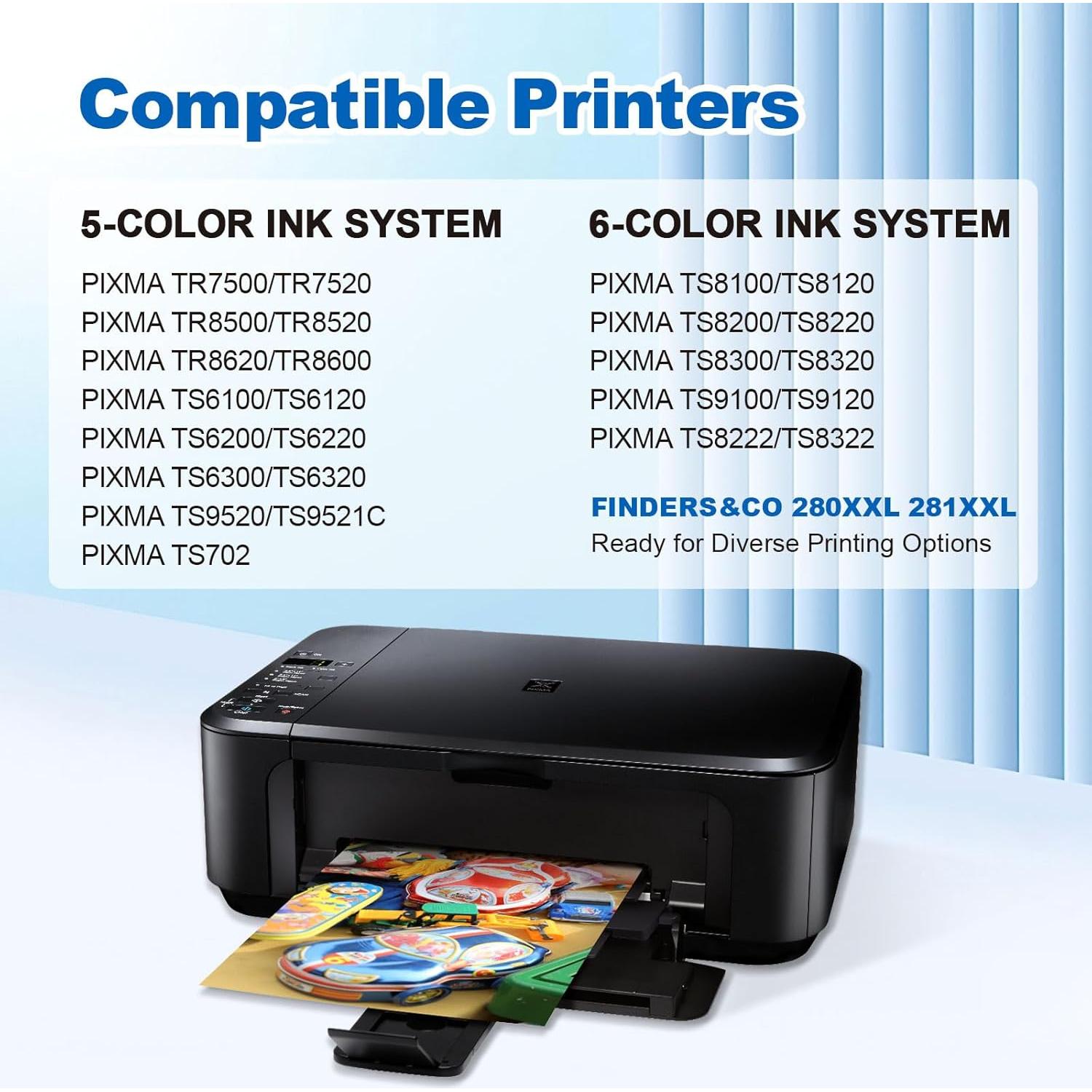 Cartuchos de Tinta Negra PGI-280 XXL F FINDERS&CO 4 Unidades