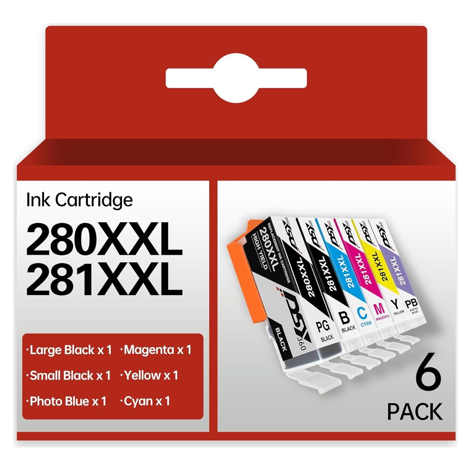 Cartucho de tinta compatible Canon PGI-280XXL CLI-281XXL 6 colores