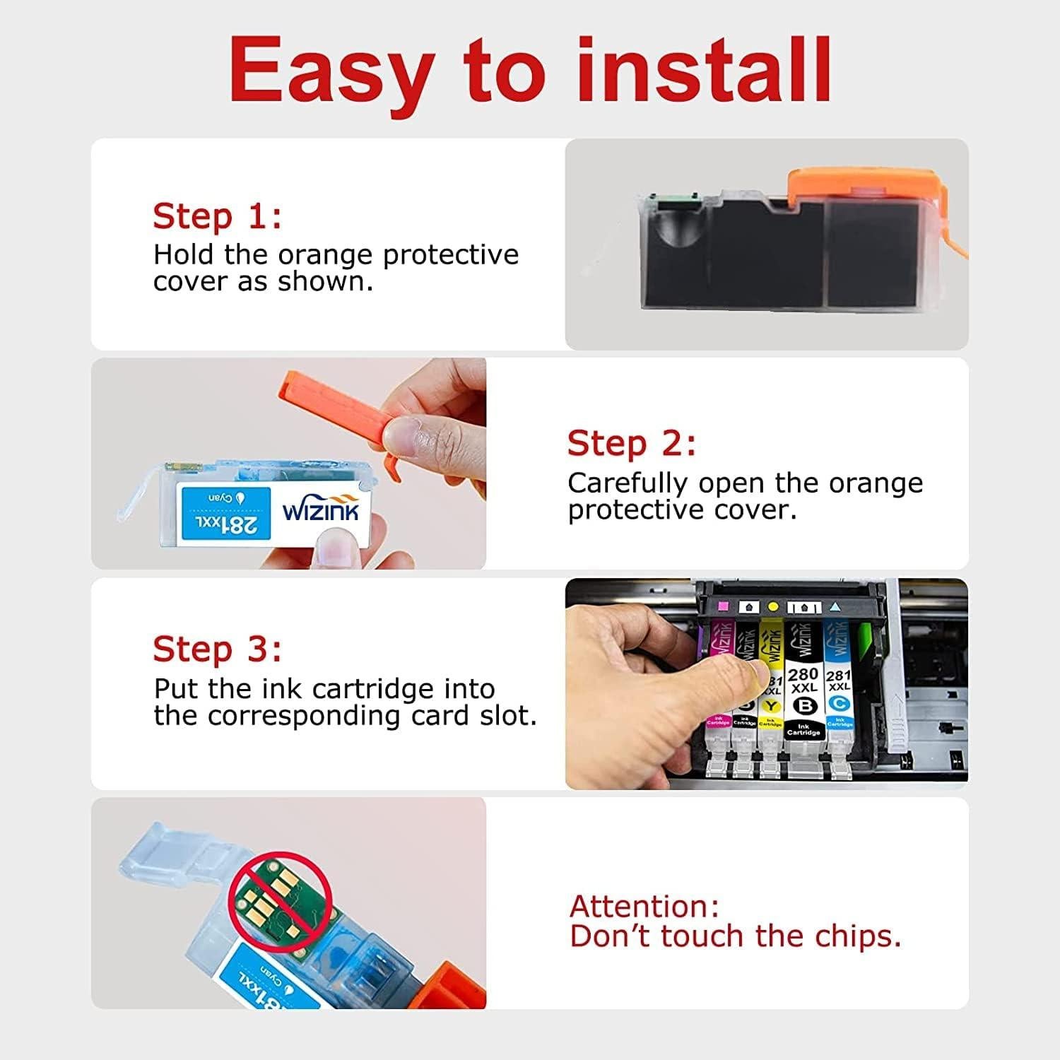 Cartucho de Tinta WIZINK Compatible Canon 280 281 XXL - 5 Piezas