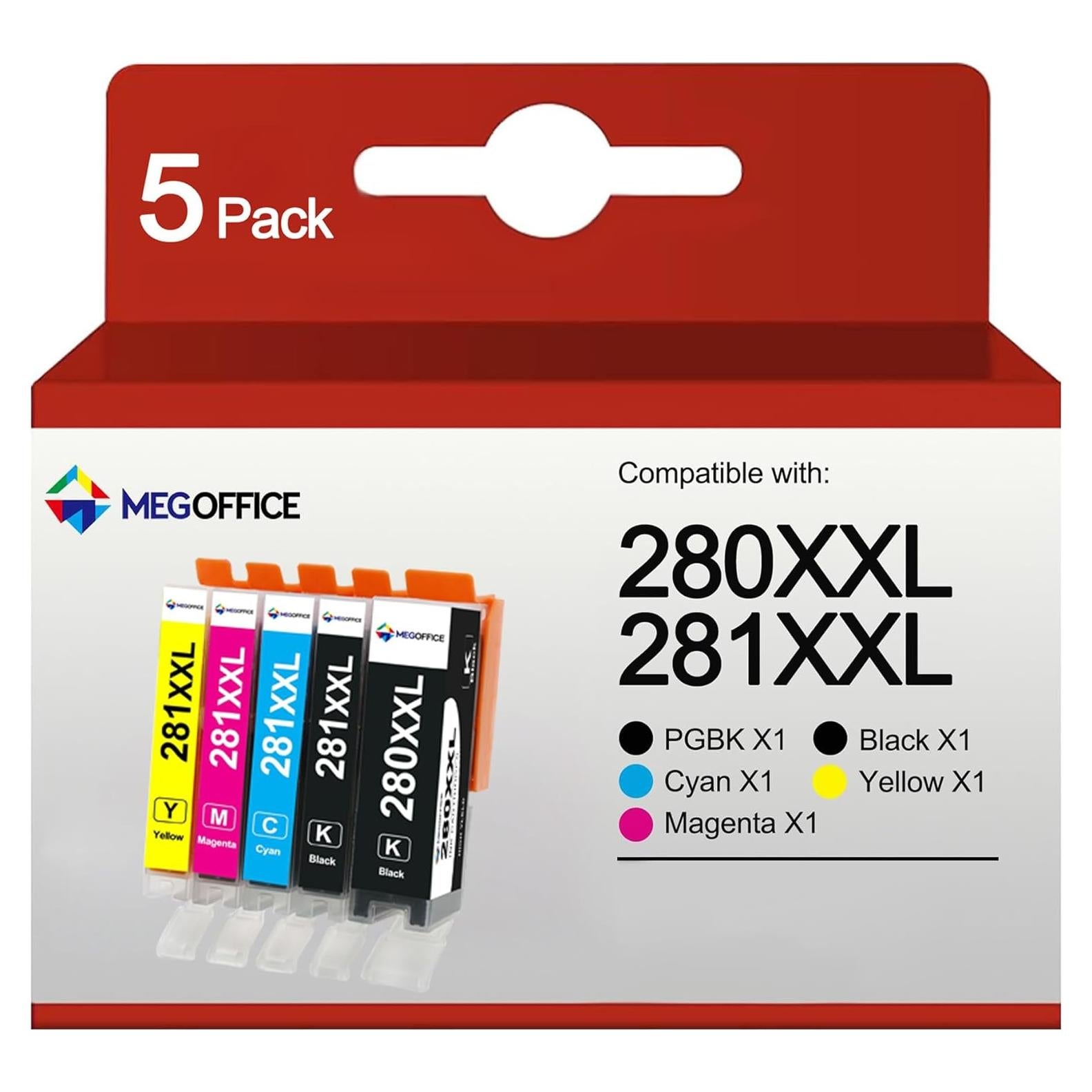 Cartuchos de Tinta Compatibles MEGOFFICE 280 281 - 5 Paquetes