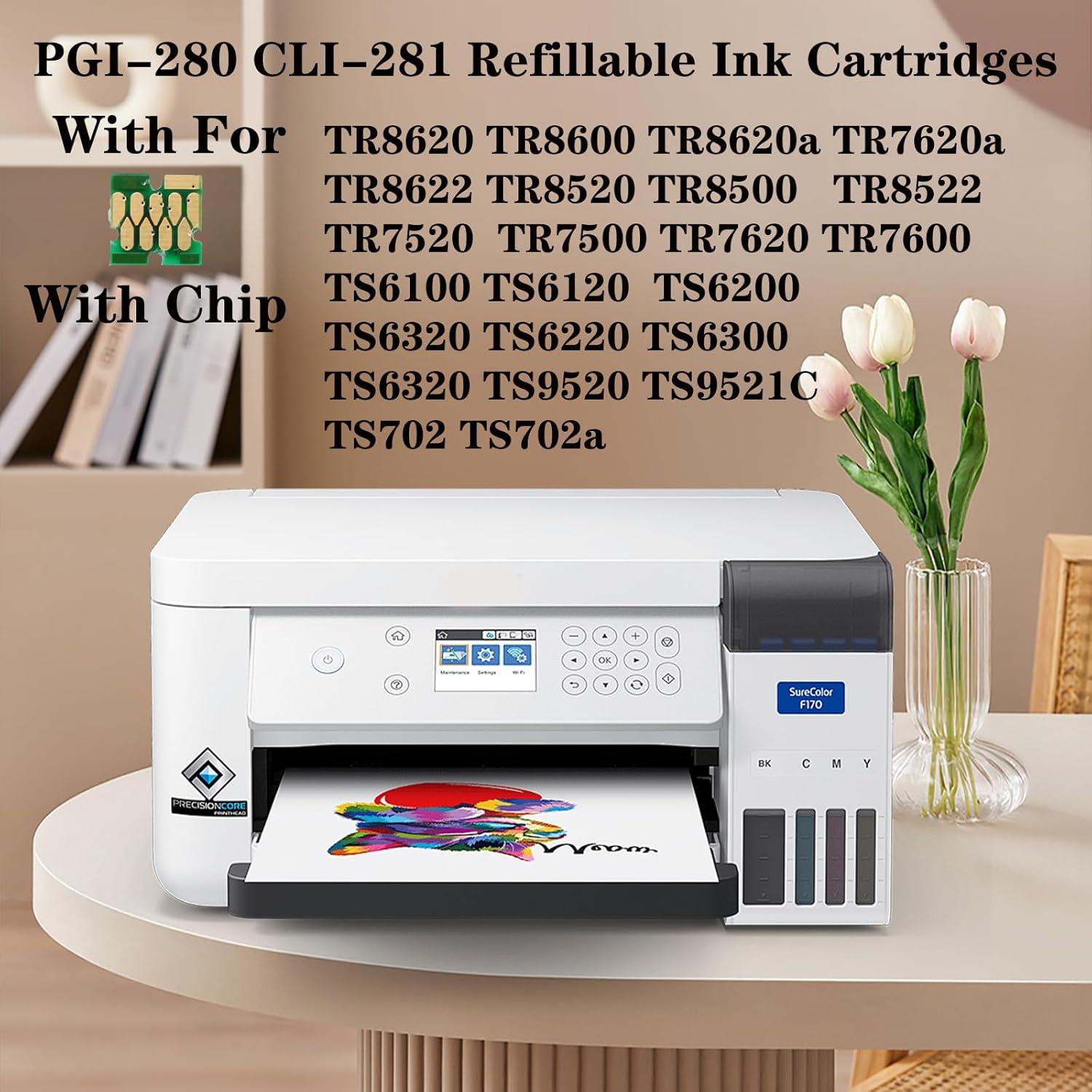 Cartuchos de tinta rellenables vacíos MeiZHoudy 280XXL 281XXL