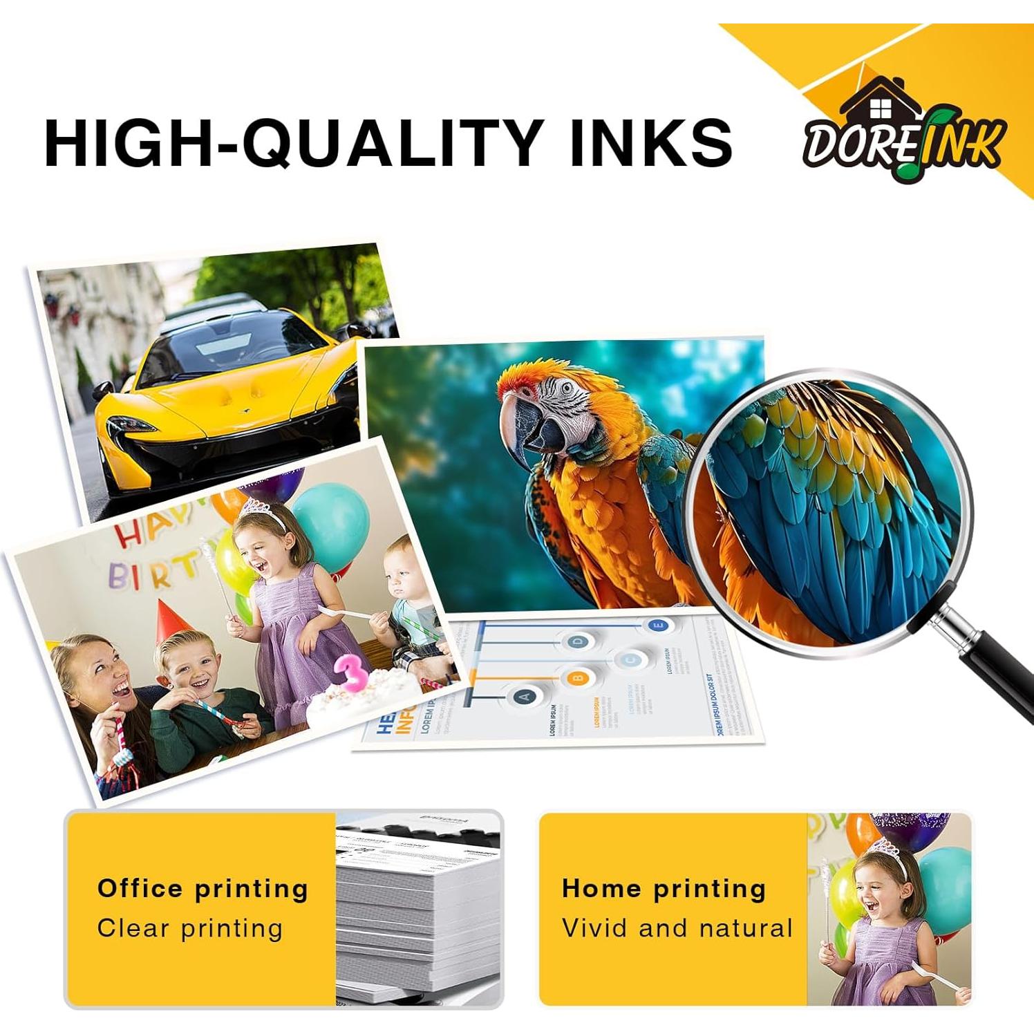 Paquete de 9 Cartuchos de Tinta DOREINK Compatible Canon 281